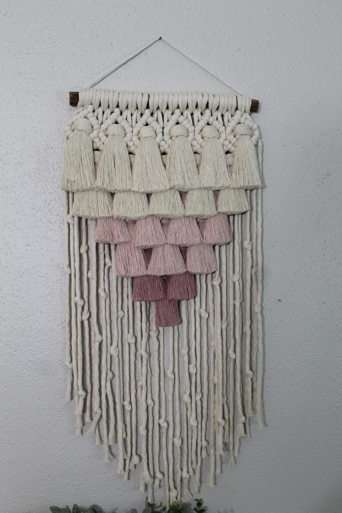 Small gradient tassel macrame wall hanging | wall art | boho | wall decor | wall tapestry | home decor