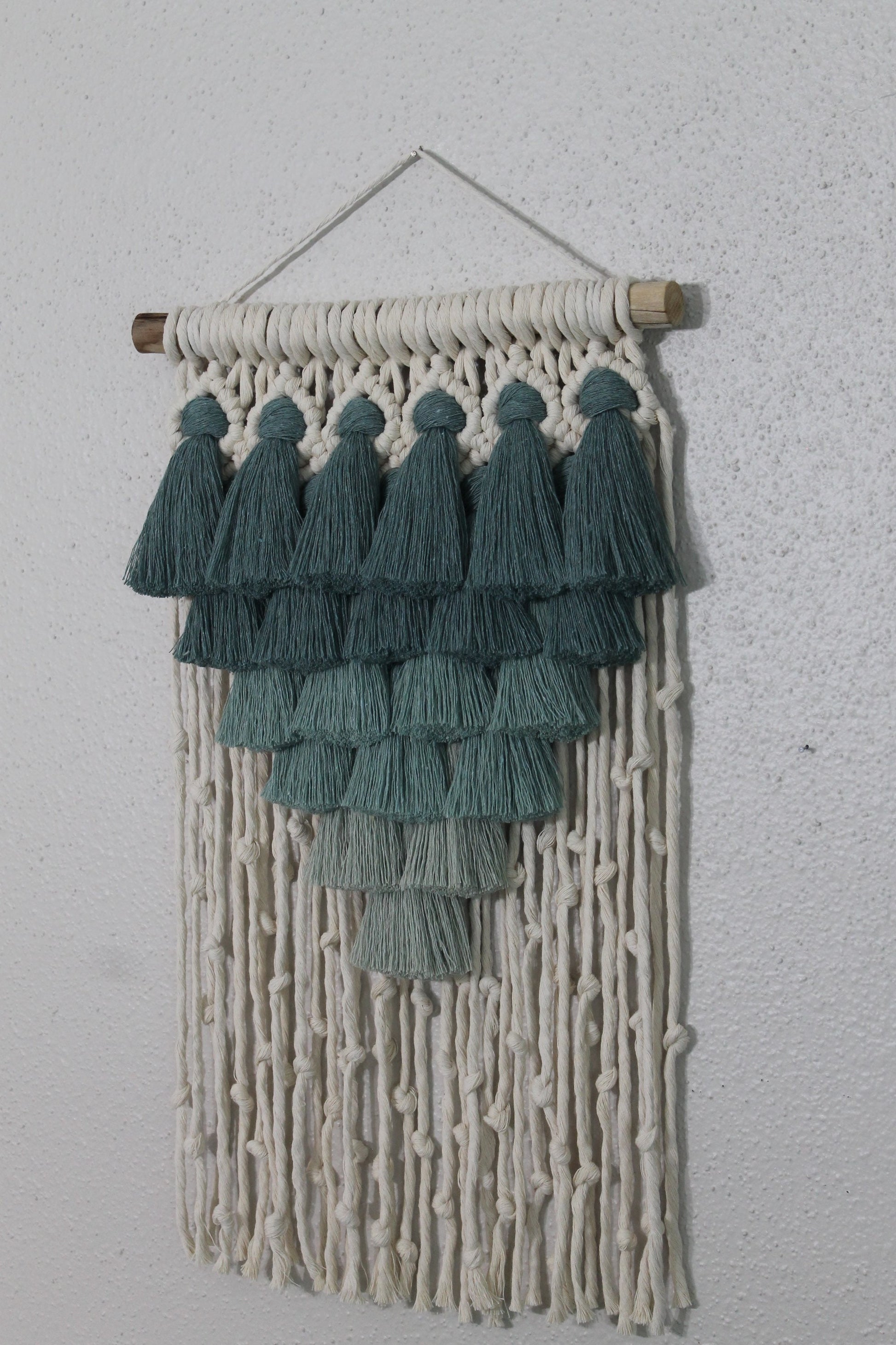 Small gradient tassel macrame wall hanging | wall art | boho | wall decor | wall tapestry | home decor