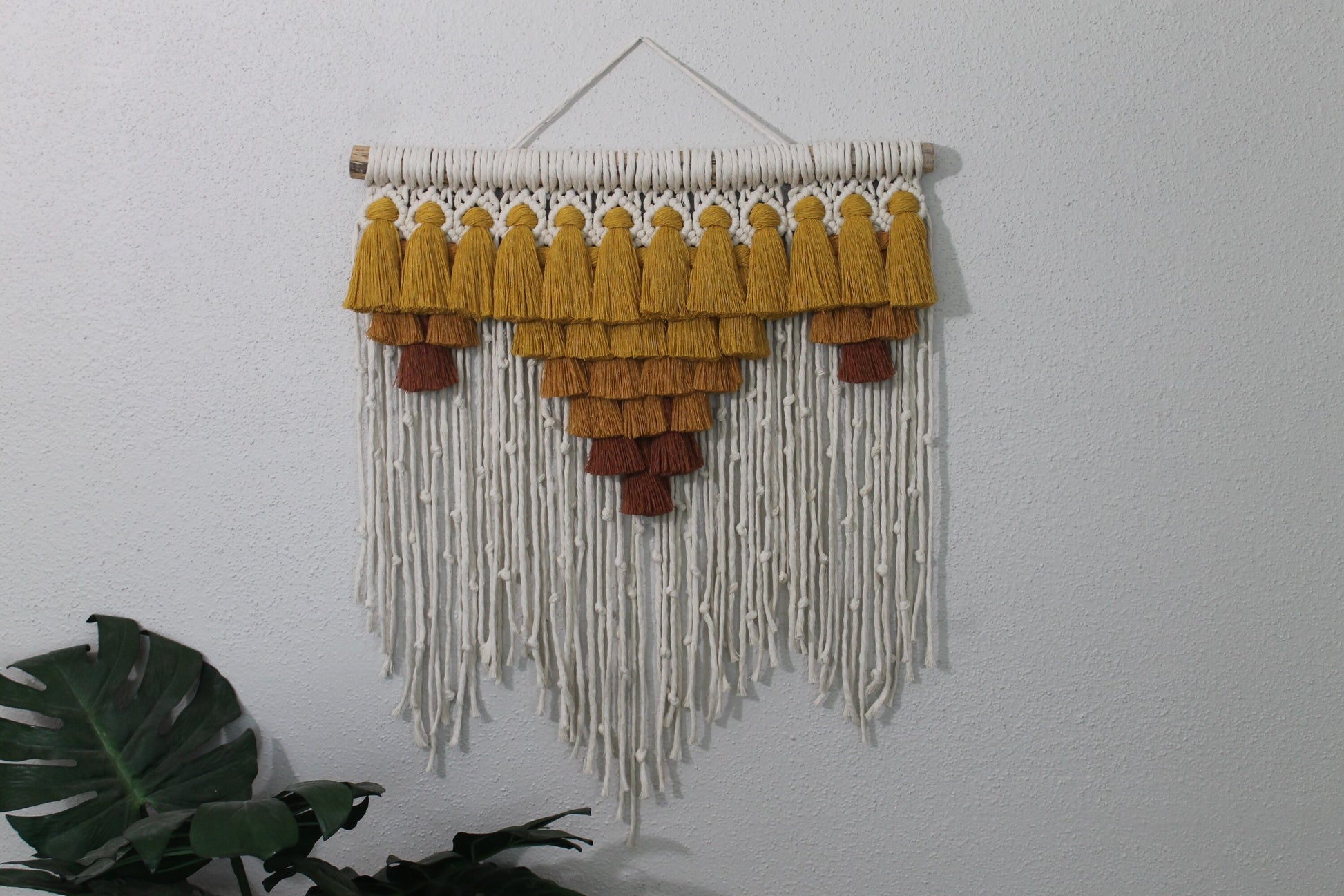 Large mustard rust macrame wall hanging | wall art | boho | wall decor | wall tapestry | home decor