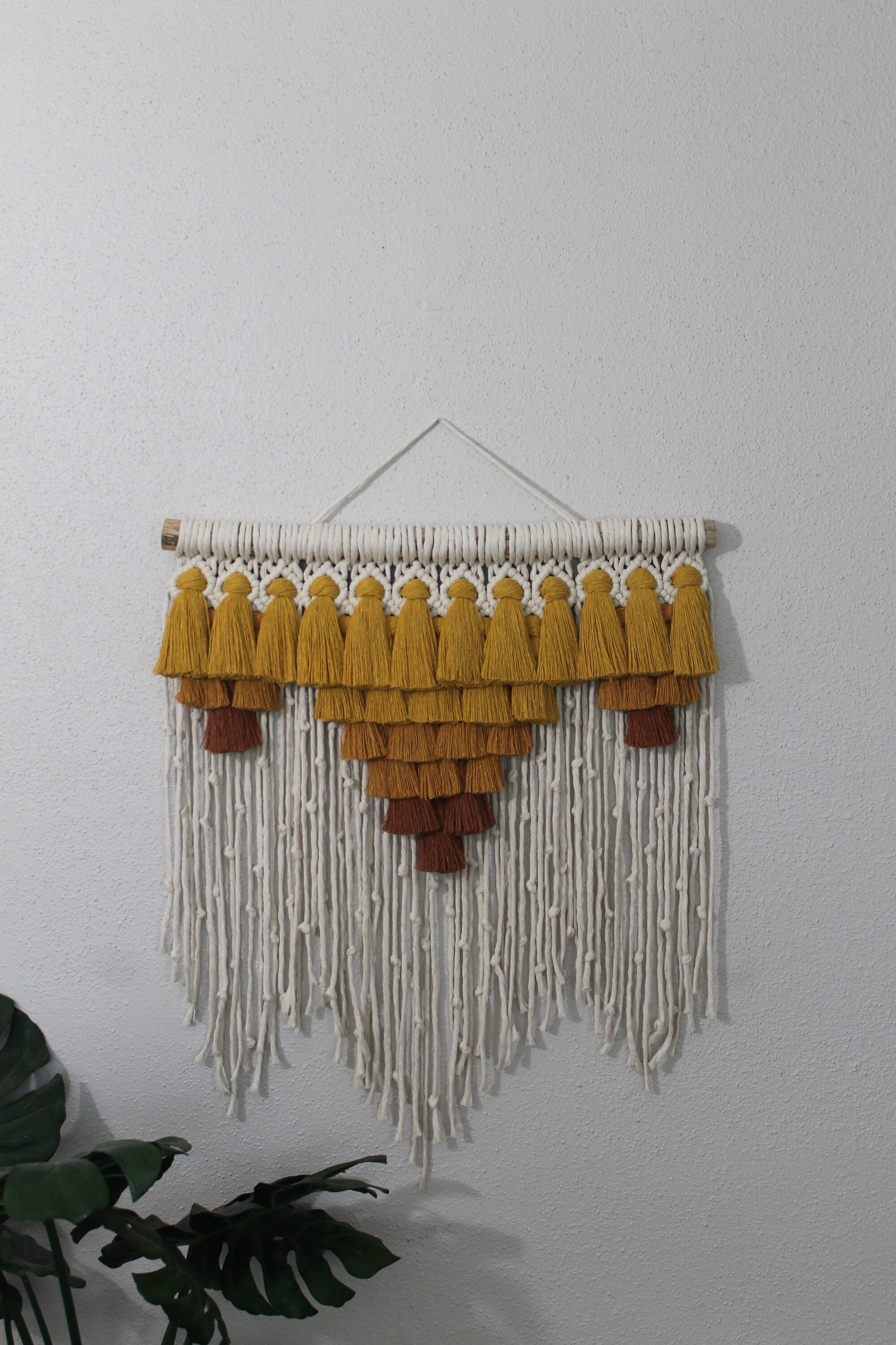 Large mustard rust macrame wall hanging | wall art | boho | wall decor | wall tapestry | home decor