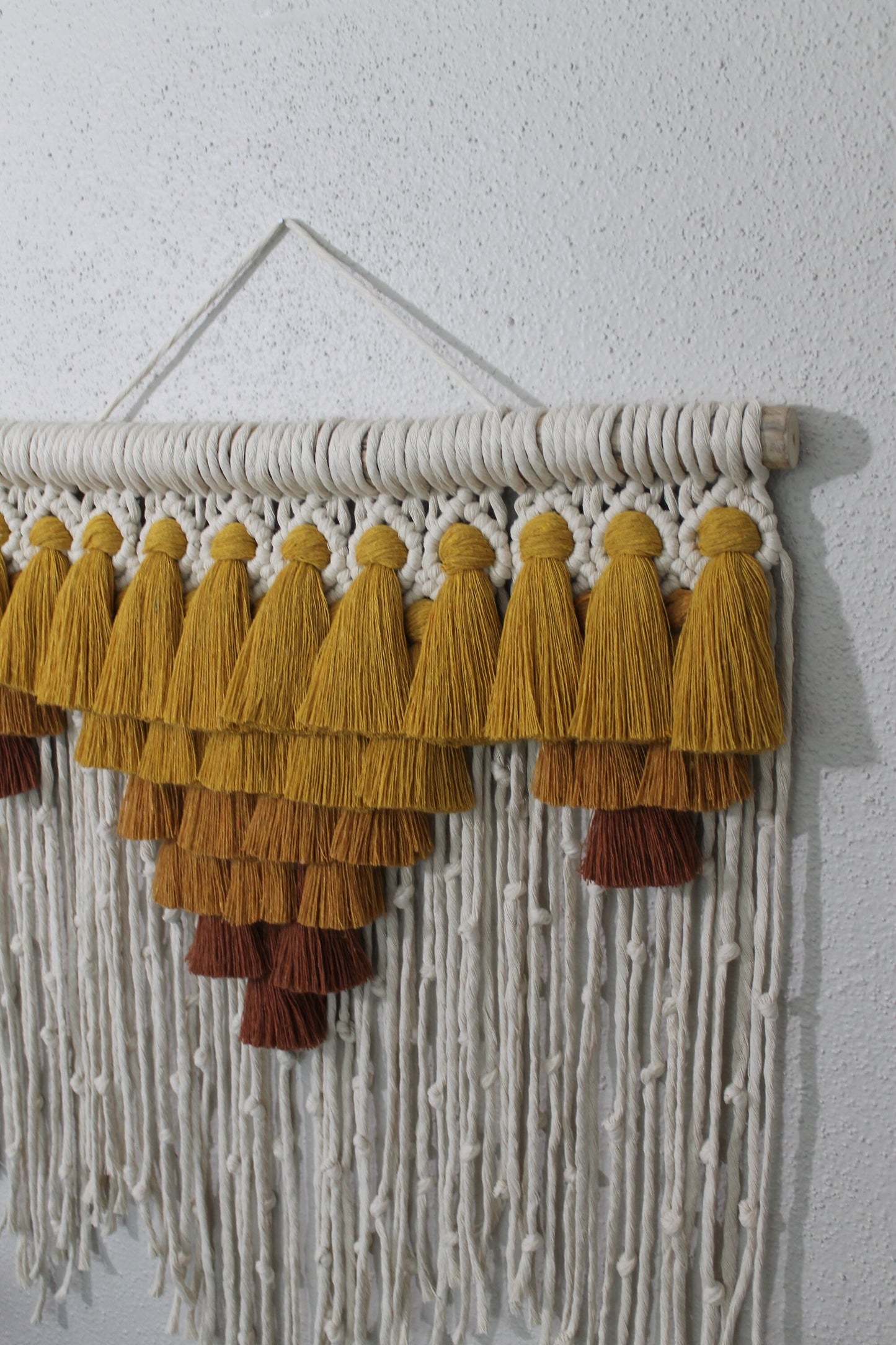 Large mustard rust macrame wall hanging | wall art | boho | wall decor | wall tapestry | home decor