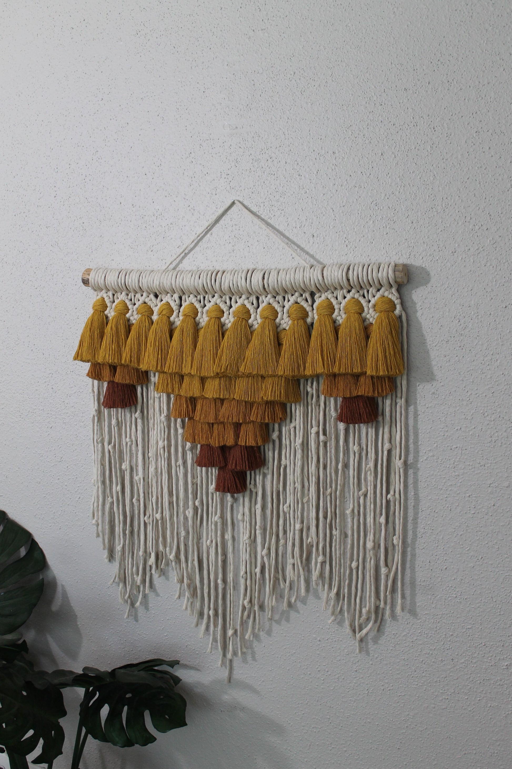 Large mustard rust macrame wall hanging | wall art | boho | wall decor | wall tapestry | home decor