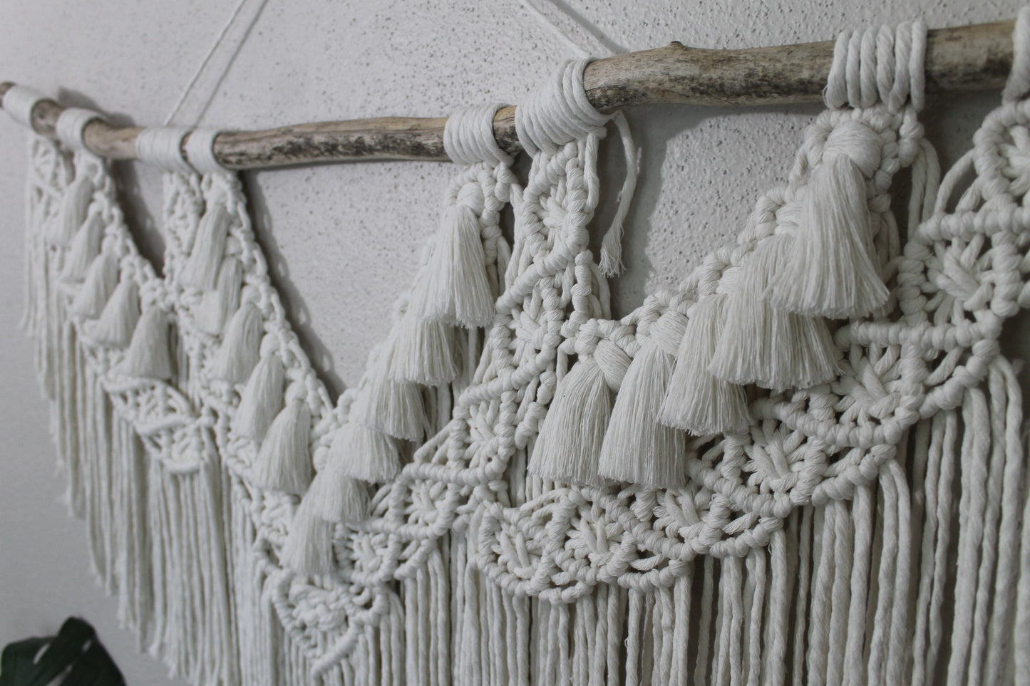 Large snow white macrame wall hanging | wall art | boho | wall decor | wall tapestry | home decor