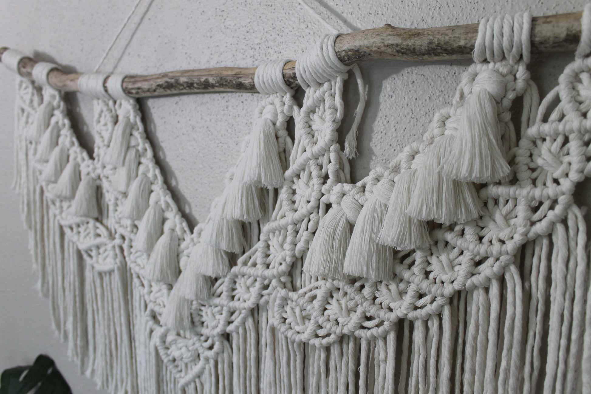 Large snow white macrame wall hanging | wall art | boho | wall decor | wall tapestry | home decor