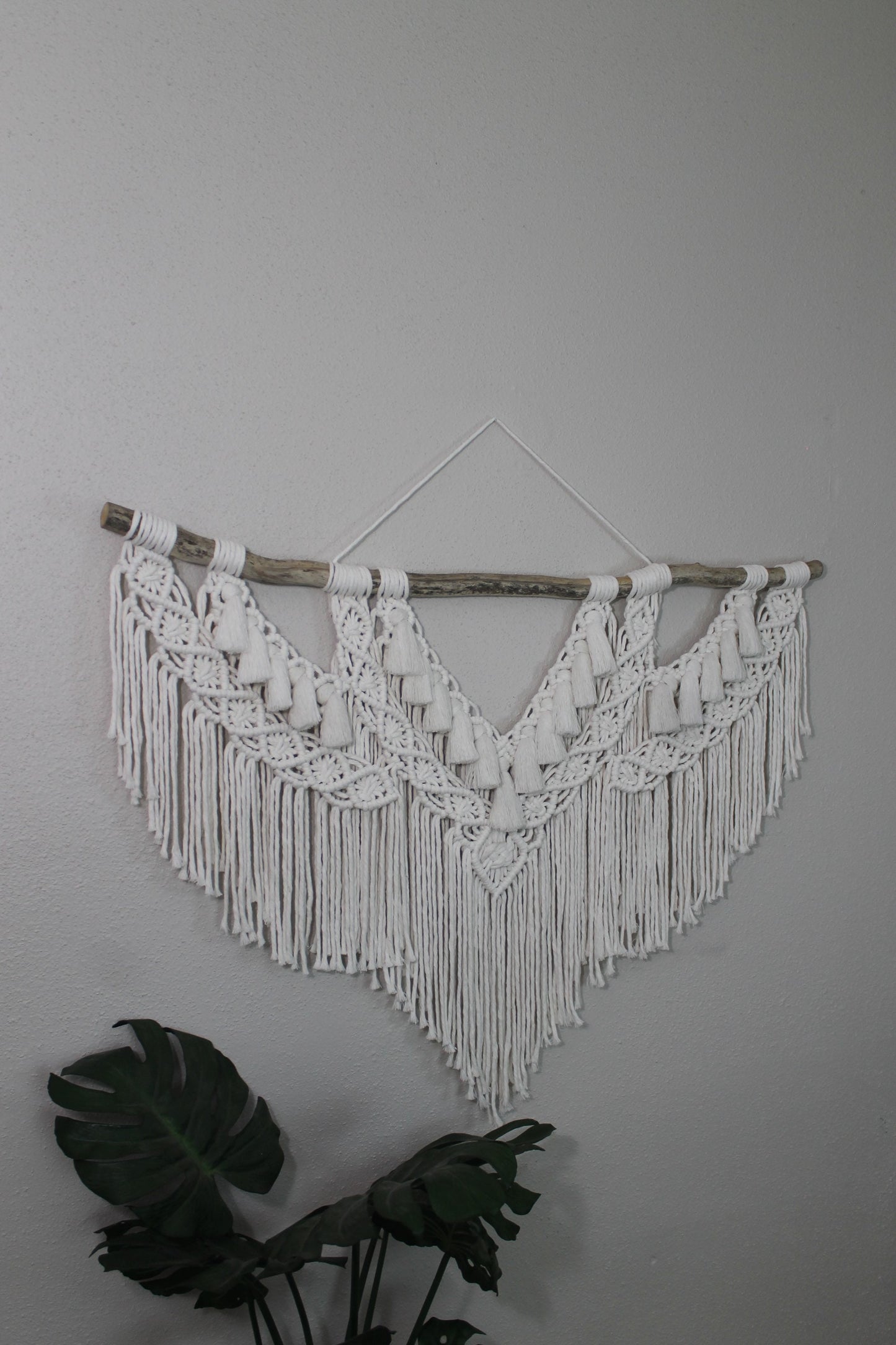 Large snow white macrame wall hanging | wall art | boho | wall decor | wall tapestry | home decor