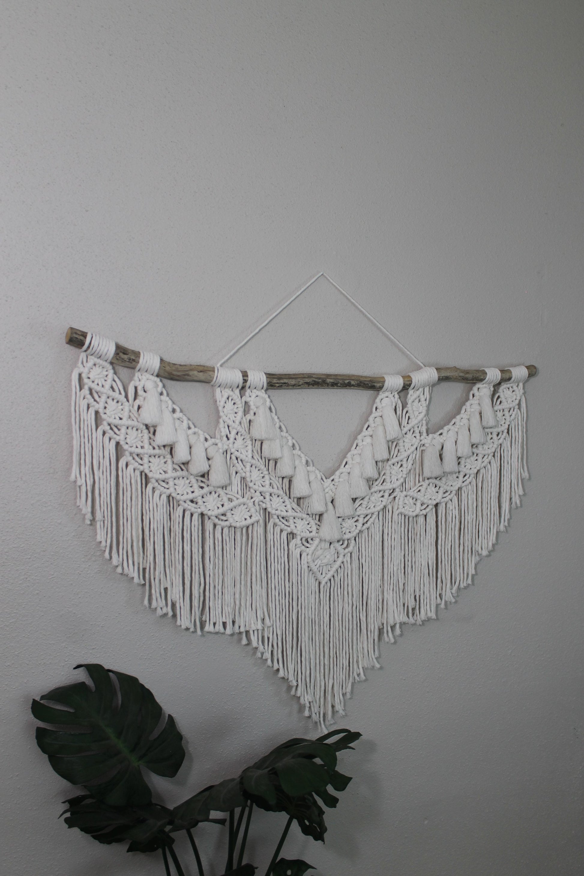 Large snow white macrame wall hanging | wall art | boho | wall decor | wall tapestry | home decor