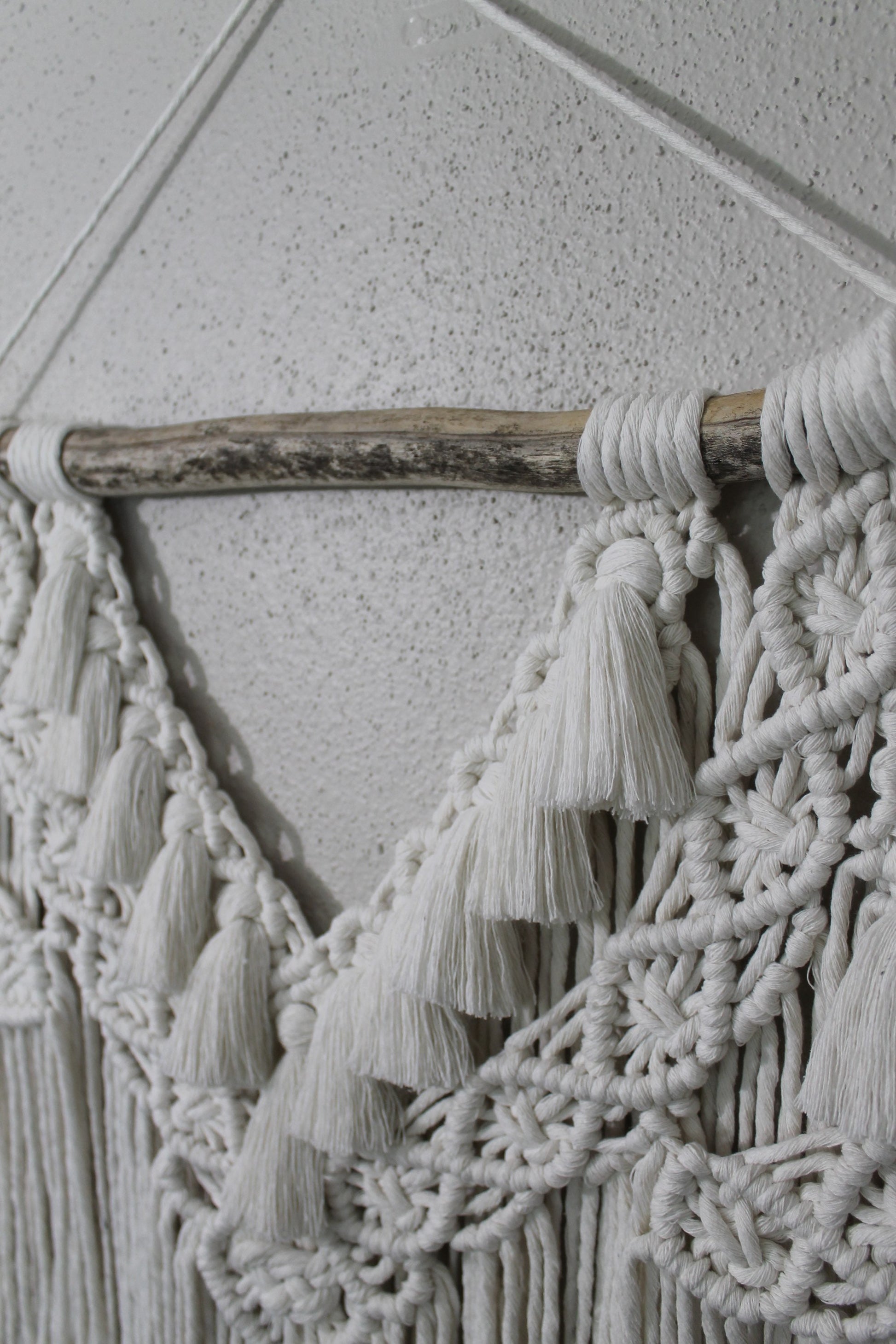 Large snow white macrame wall hanging | wall art | boho | wall decor | wall tapestry | home decor