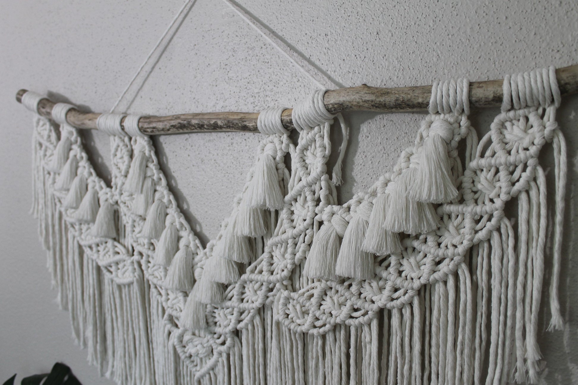 Large snow white macrame wall hanging | wall art | boho | wall decor | wall tapestry | home decor
