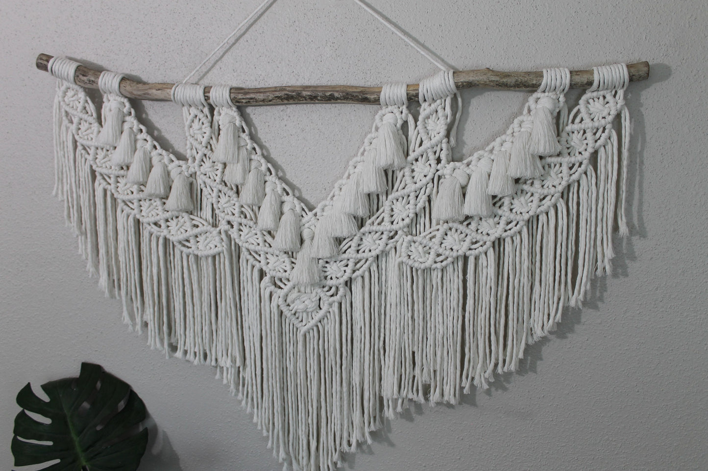 Large snow white macrame wall hanging | wall art | boho | wall decor | wall tapestry | home decor