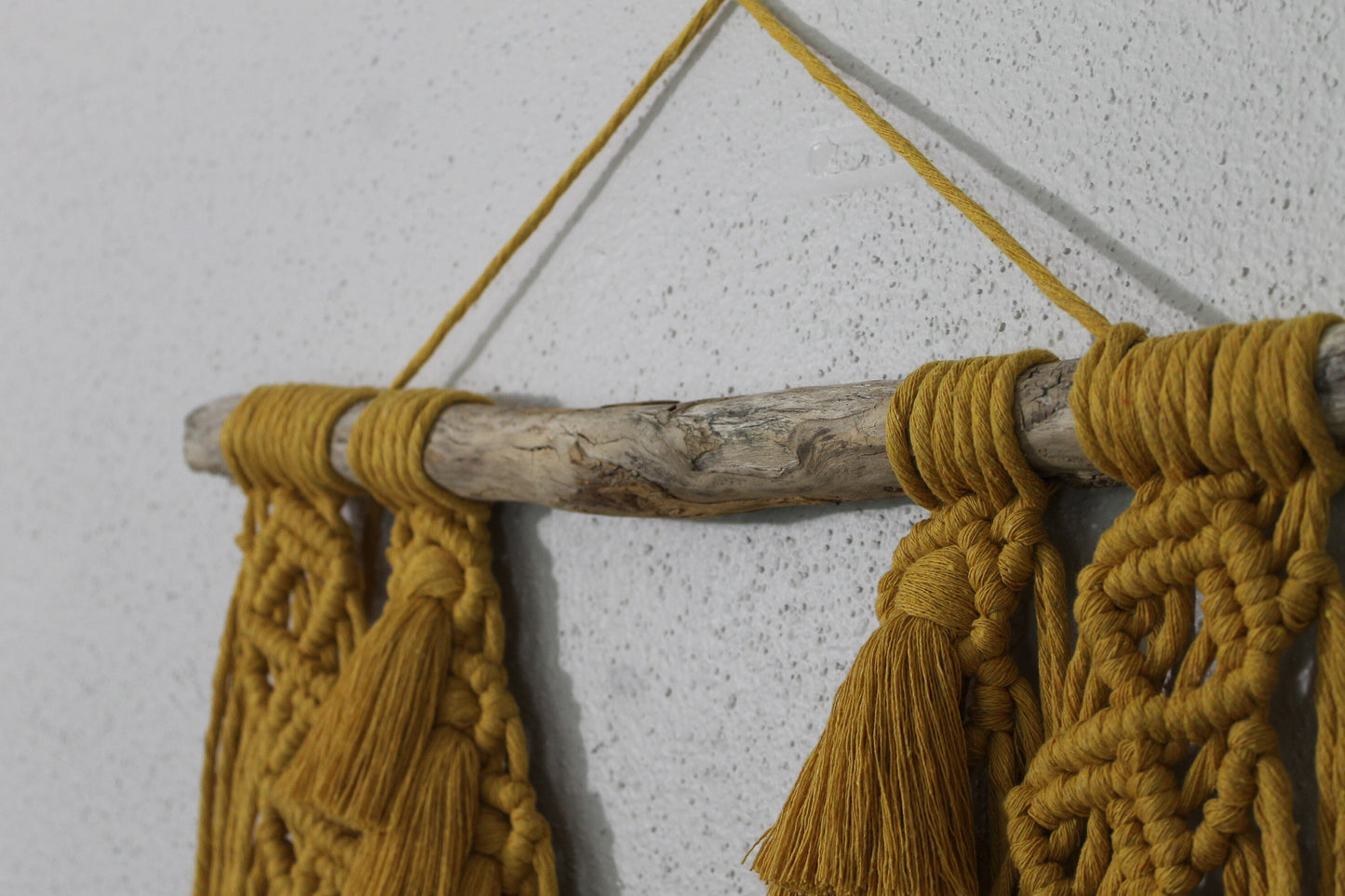 Large mustard yellow macrame wall hanging | wall art | boho | wall decor | wall tapestry | home decor