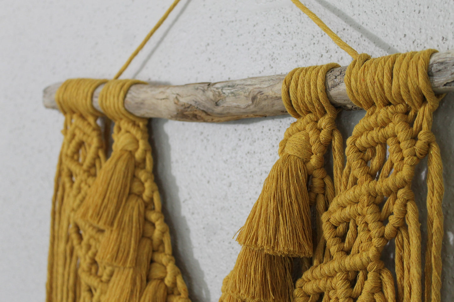 Large mustard yellow macrame wall hanging | wall art | boho | wall decor | wall tapestry | home decor