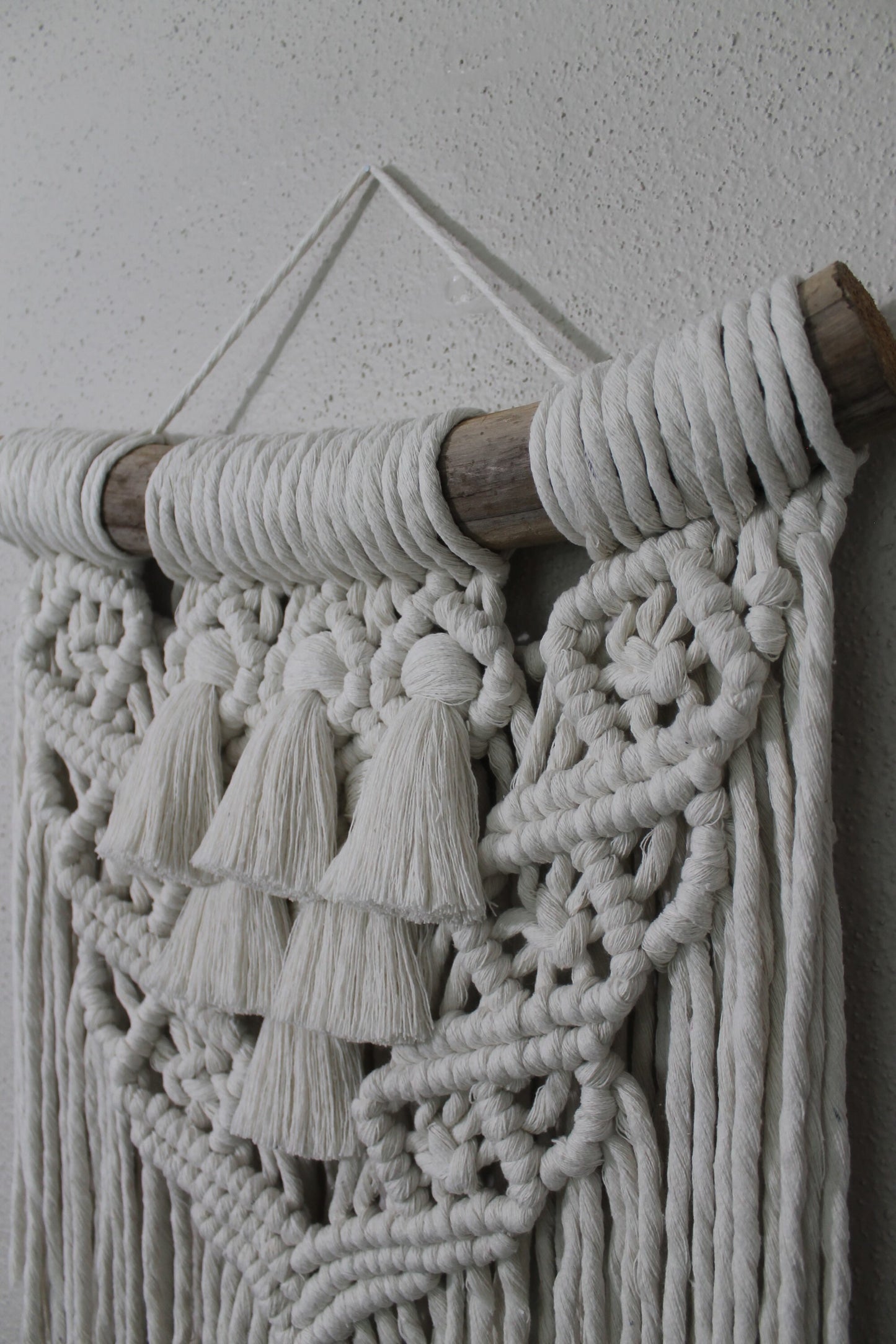 Large snow white macrame wall hanging | wall art | boho | wall decor | wall tapestry | home decor