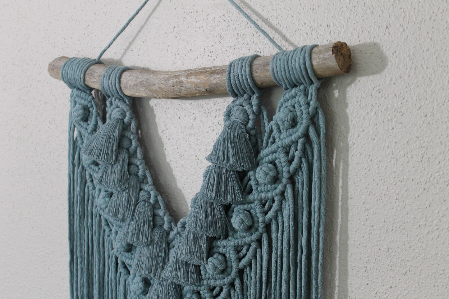 Large blue macrame wall hanging | wall art | boho | wall decor | wall tapestry | home decor