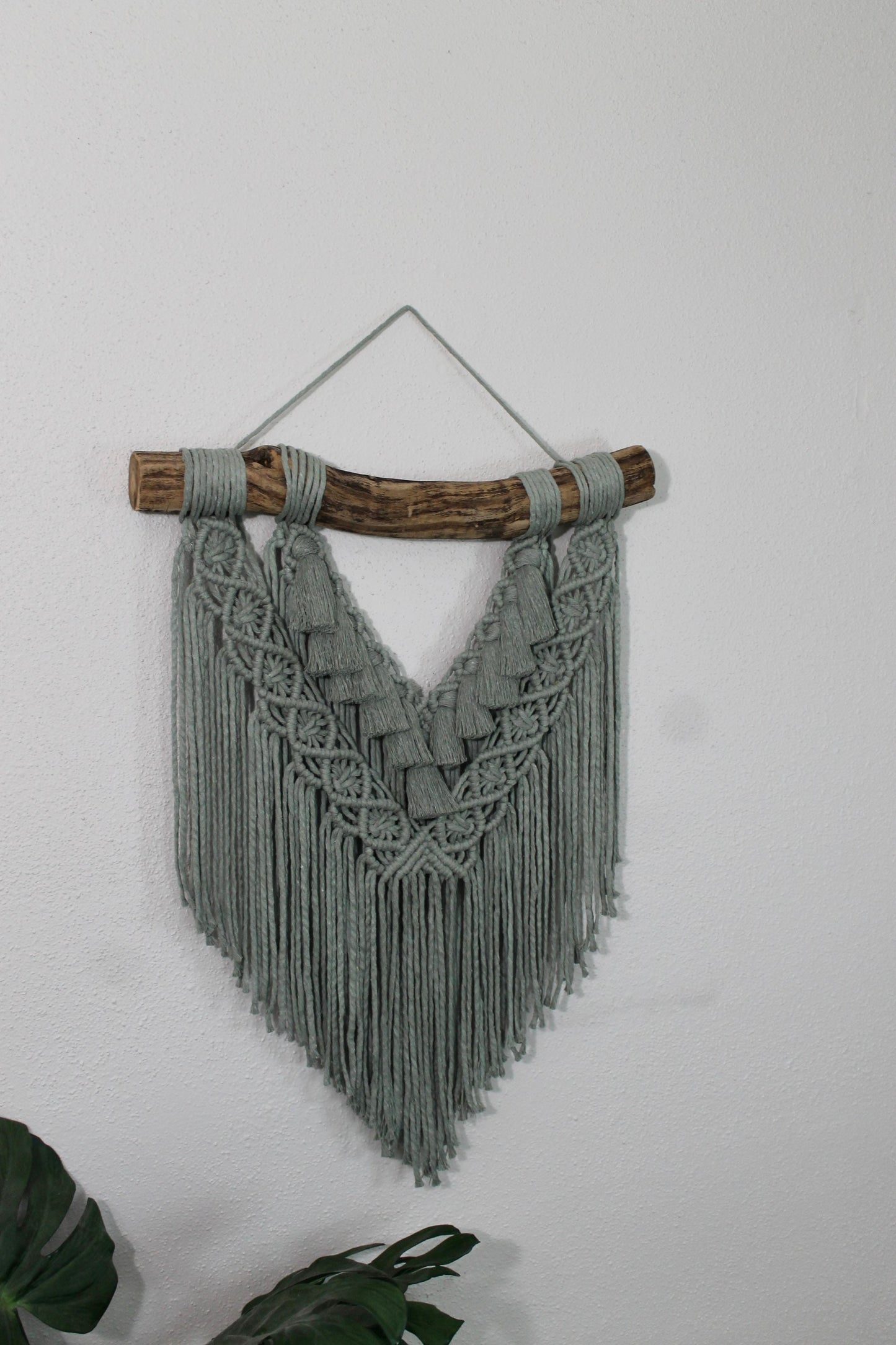 Large green macrame wall hanging | wall art | boho | wall decor | wall tapestry | home decor