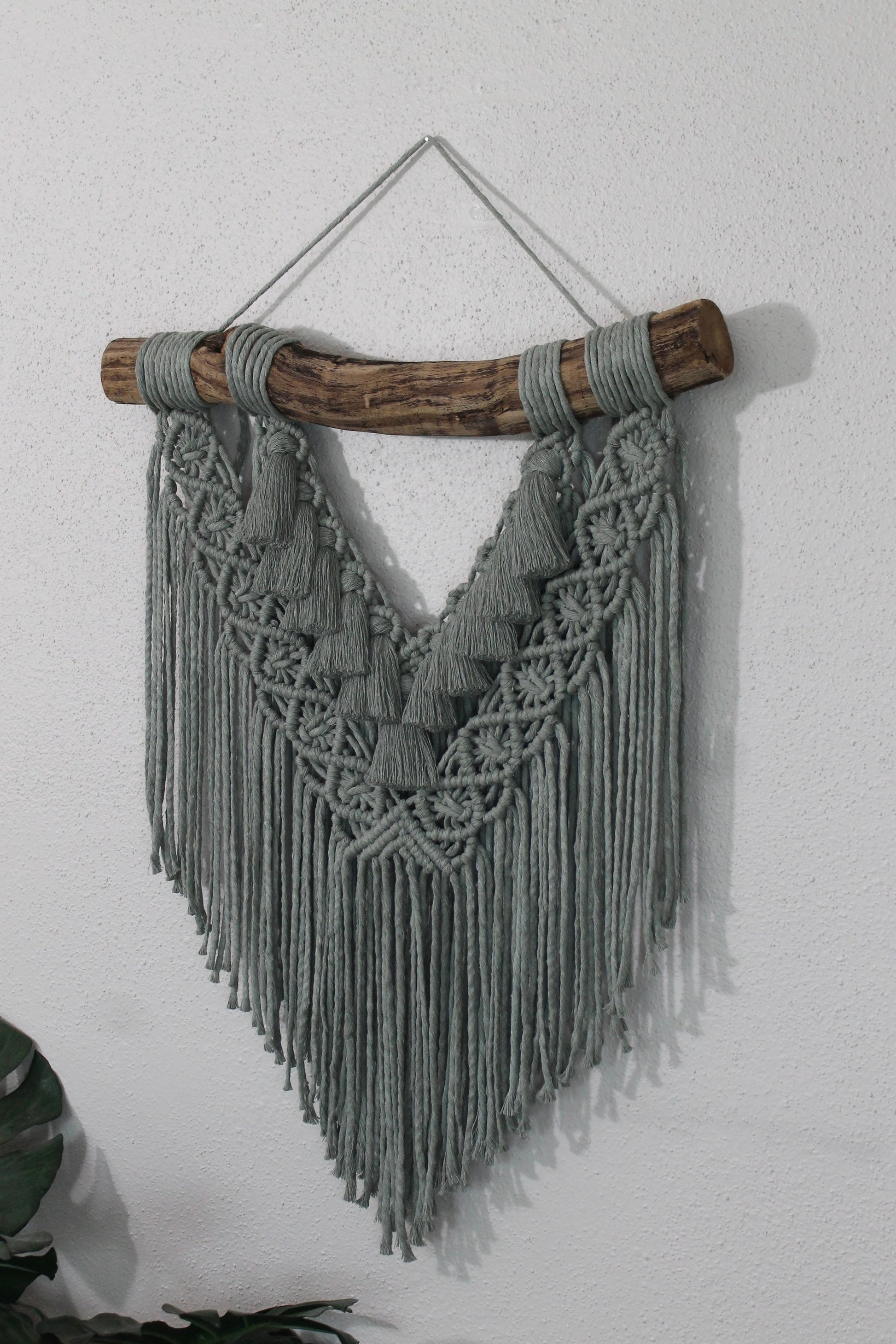 Large green macrame wall hanging | wall art | boho | wall decor | wall tapestry | home decor