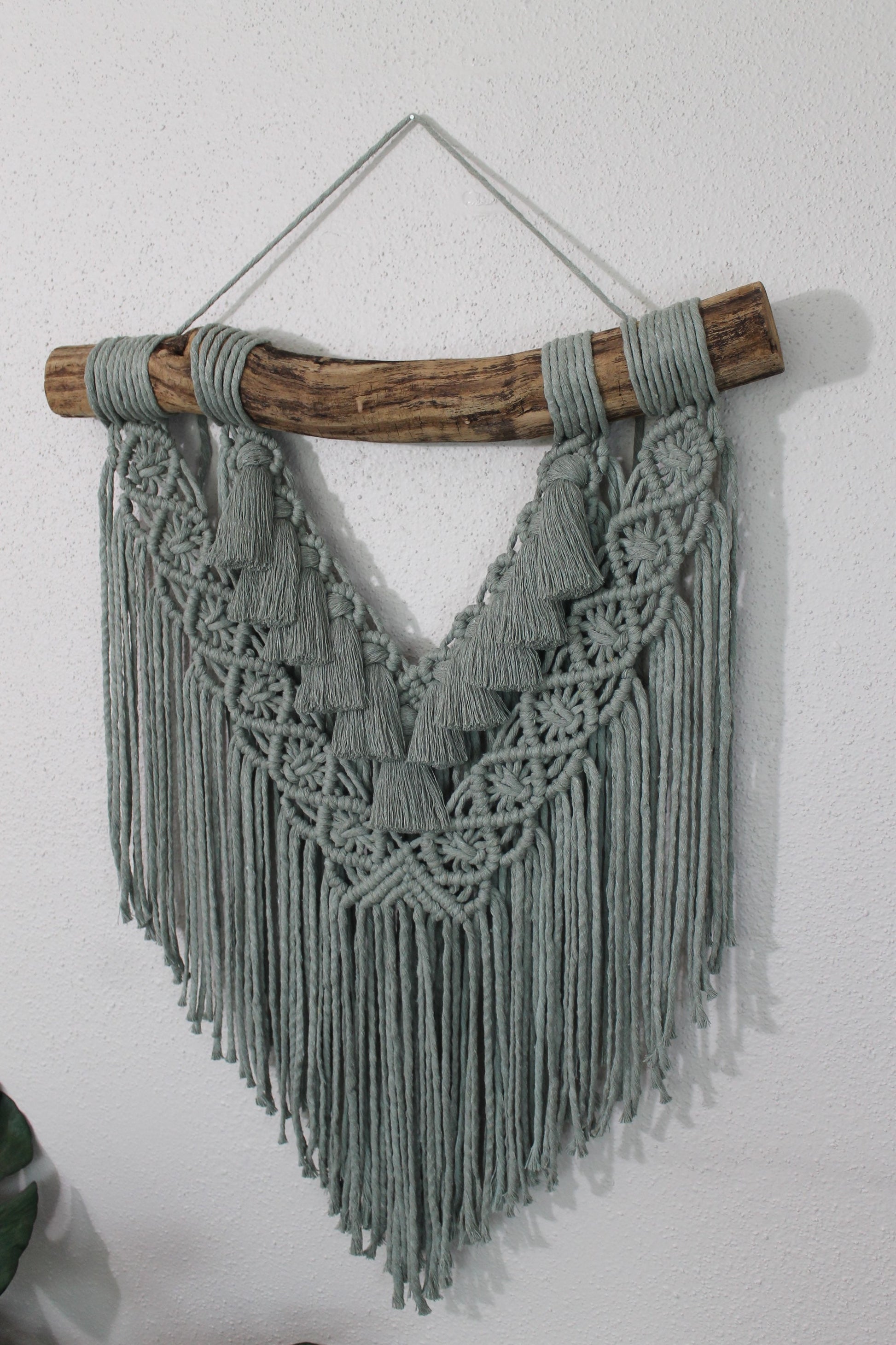 Large green macrame wall hanging | wall art | boho | wall decor | wall tapestry | home decor