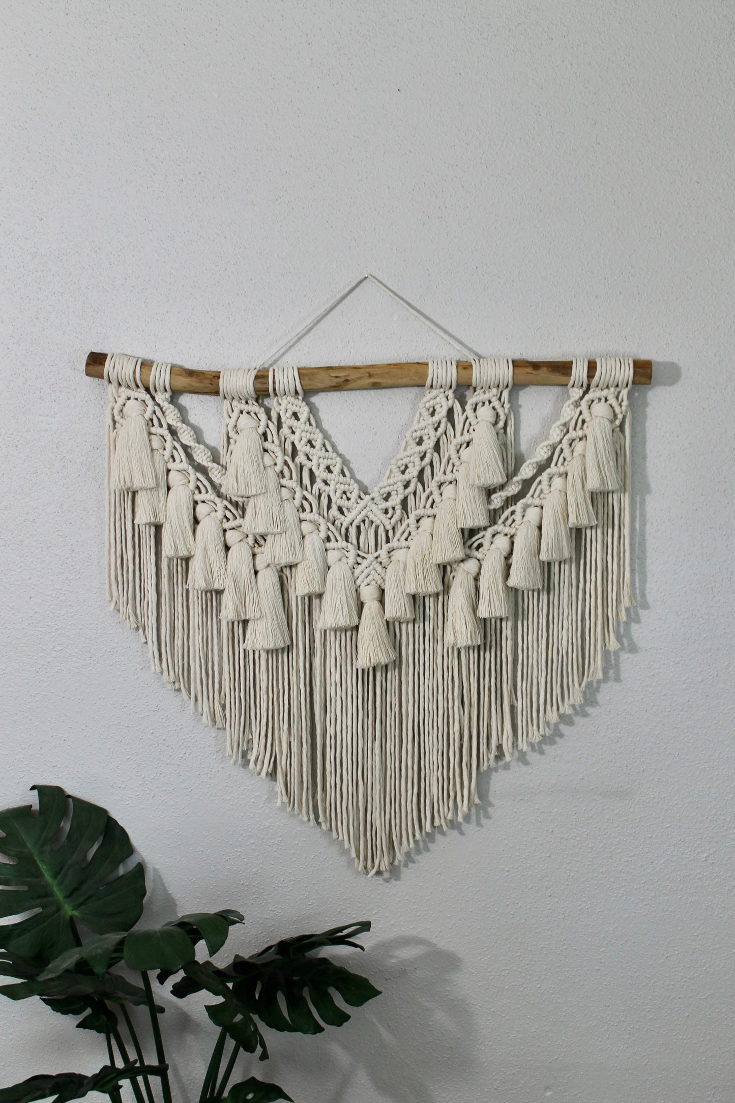 Large white macrame wall hanging | wall art | boho | wall decor | wall tapestry | home decor