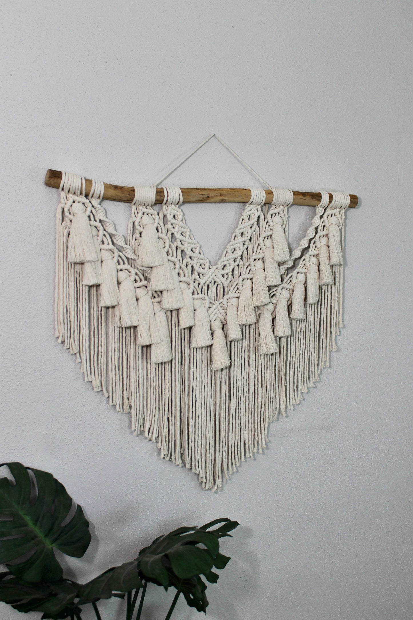 Large white macrame wall hanging | wall art | boho | wall decor | wall tapestry | home decor