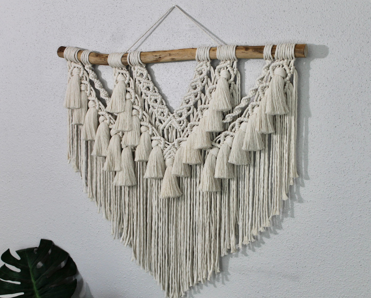 Large white macrame wall hanging | wall art | boho | wall decor | wall tapestry | home decor