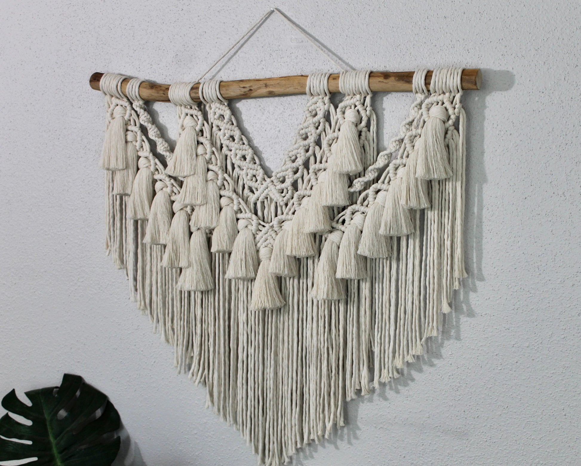 Large white macrame wall hanging | wall art | boho | wall decor | wall tapestry | home decor
