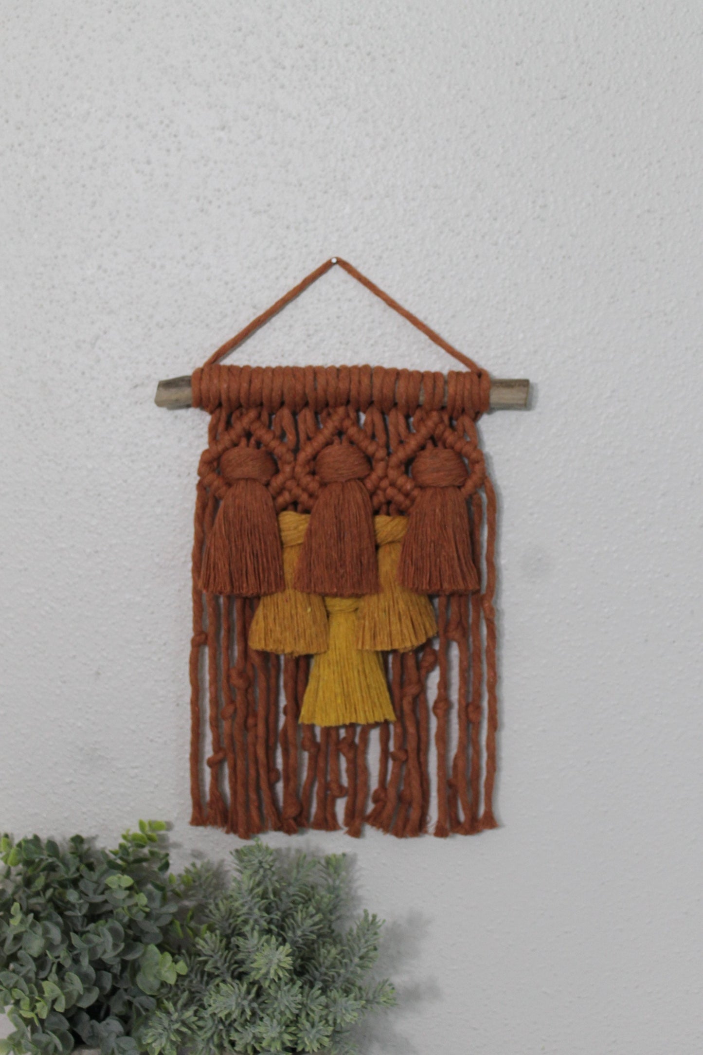 Small gradient tassel macrame wall hanging | wall art | boho | wall decor | wall tapestry | home decor