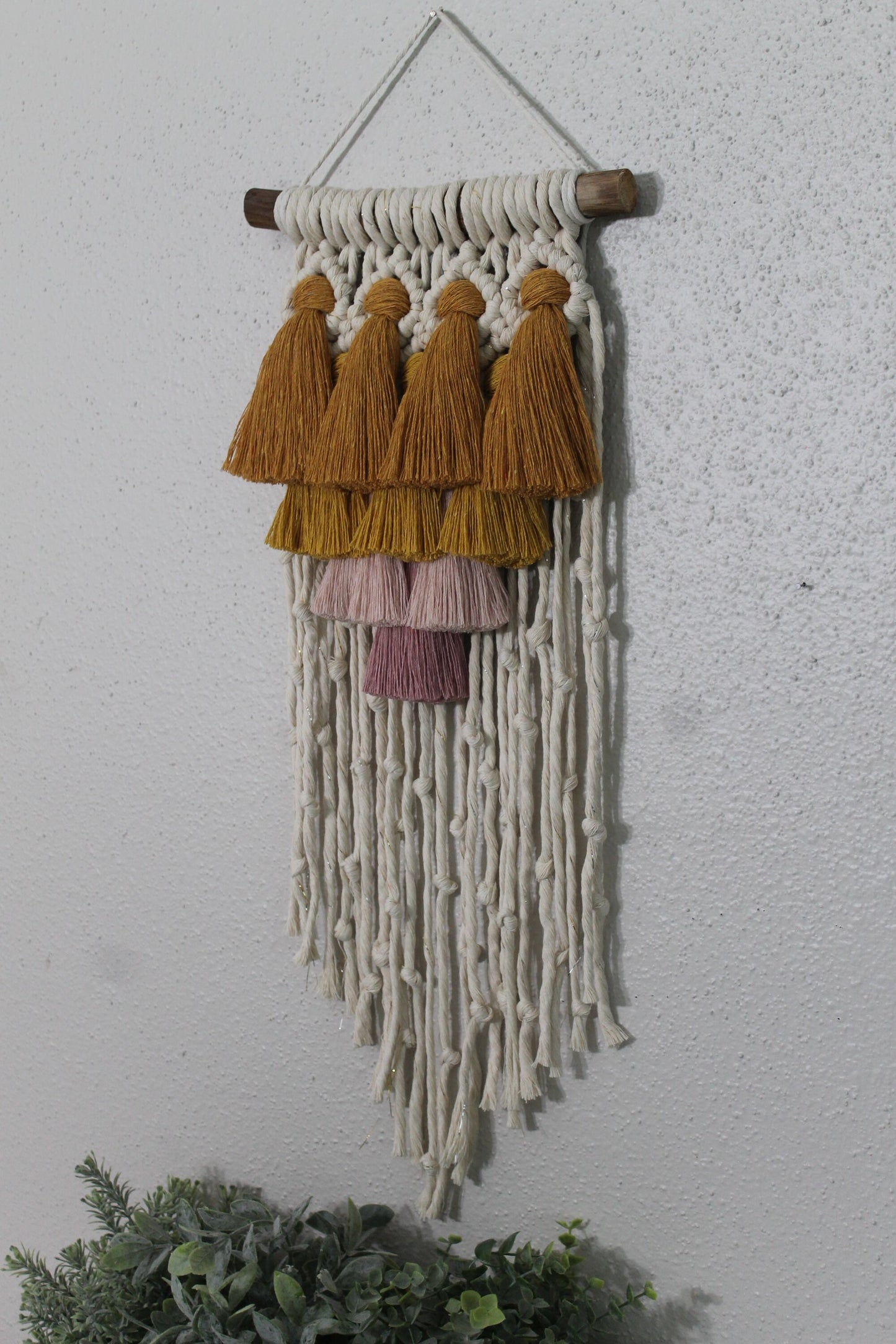 Small gradient tassel macrame wall hanging | wall art | boho | wall decor | wall tapestry | home decor