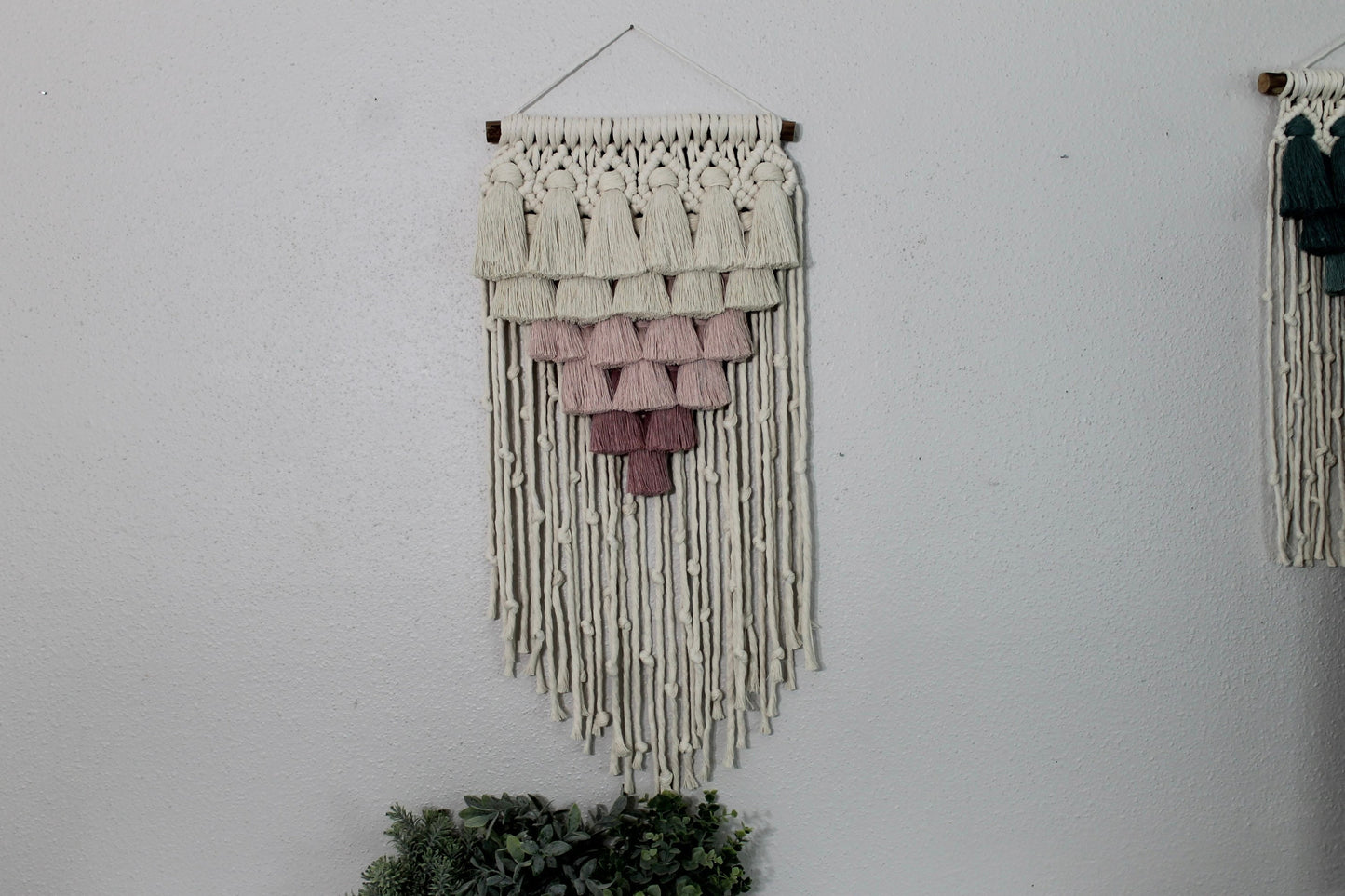 Small gradient tassel macrame wall hanging | wall art | boho | wall decor | wall tapestry | home decor