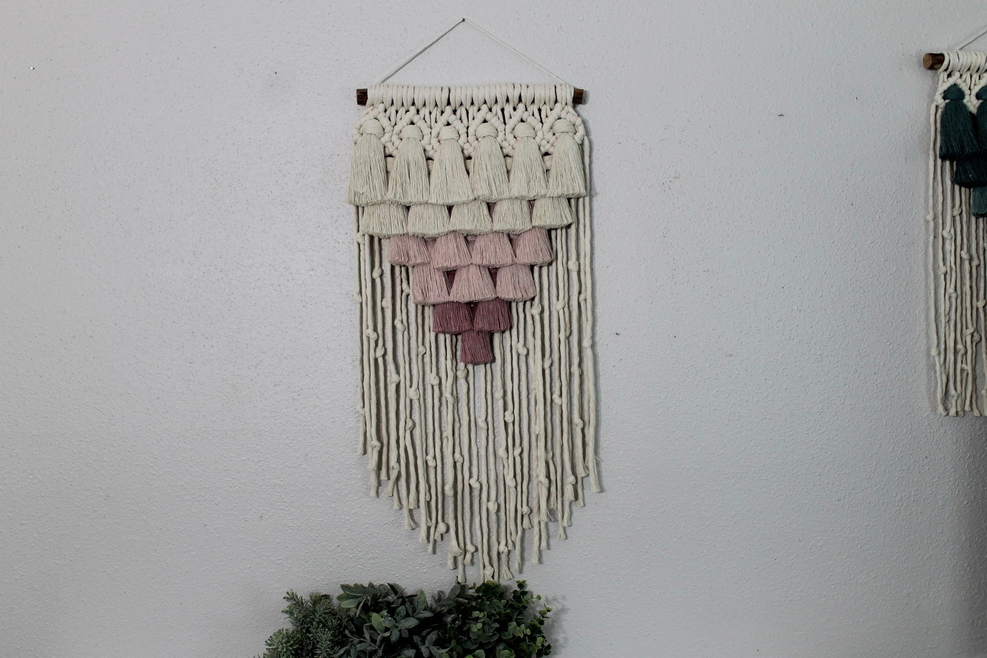 Small gradient tassel macrame wall hanging | wall art | boho | wall decor | wall tapestry | home decor