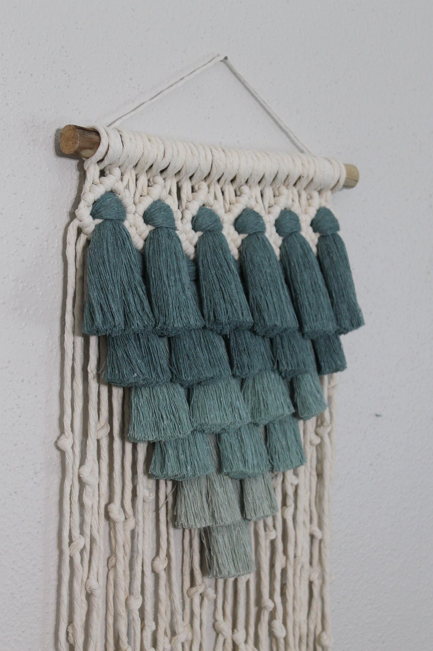 Small gradient tassel macrame wall hanging | wall art | boho | wall decor | wall tapestry | home decor