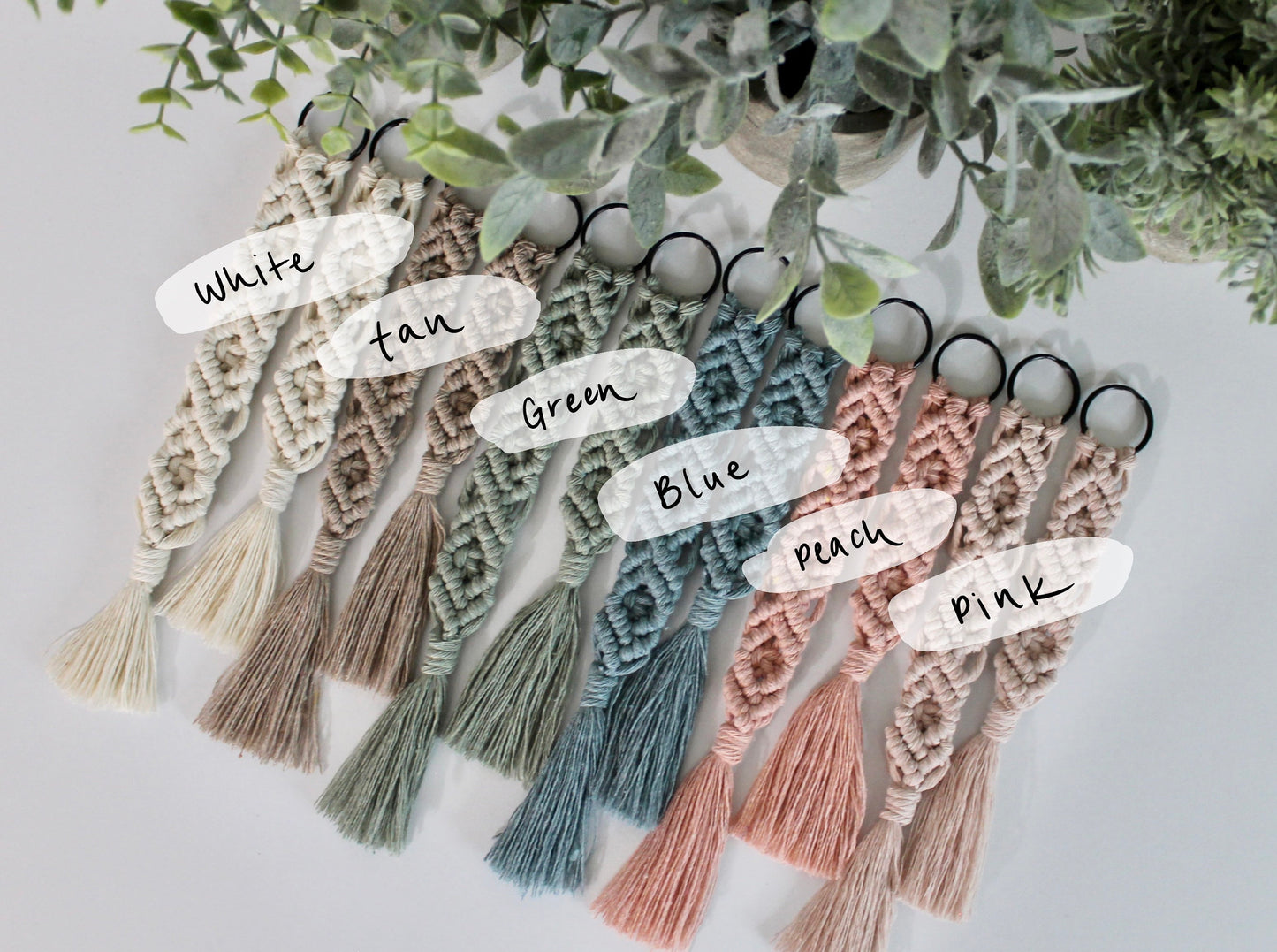 Macrame keychain | boho | accessory | modern macrame | woven keychain | custom | gift idea | birthday | key ring