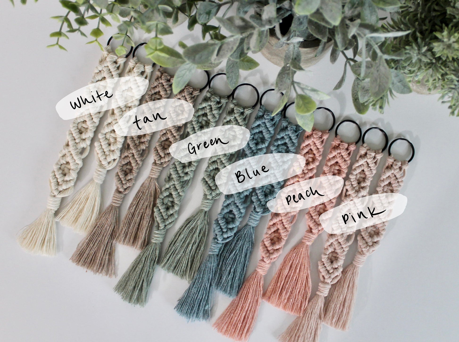 Macrame keychain | boho | accessory | modern macrame | woven keychain | custom | gift idea | birthday | key ring