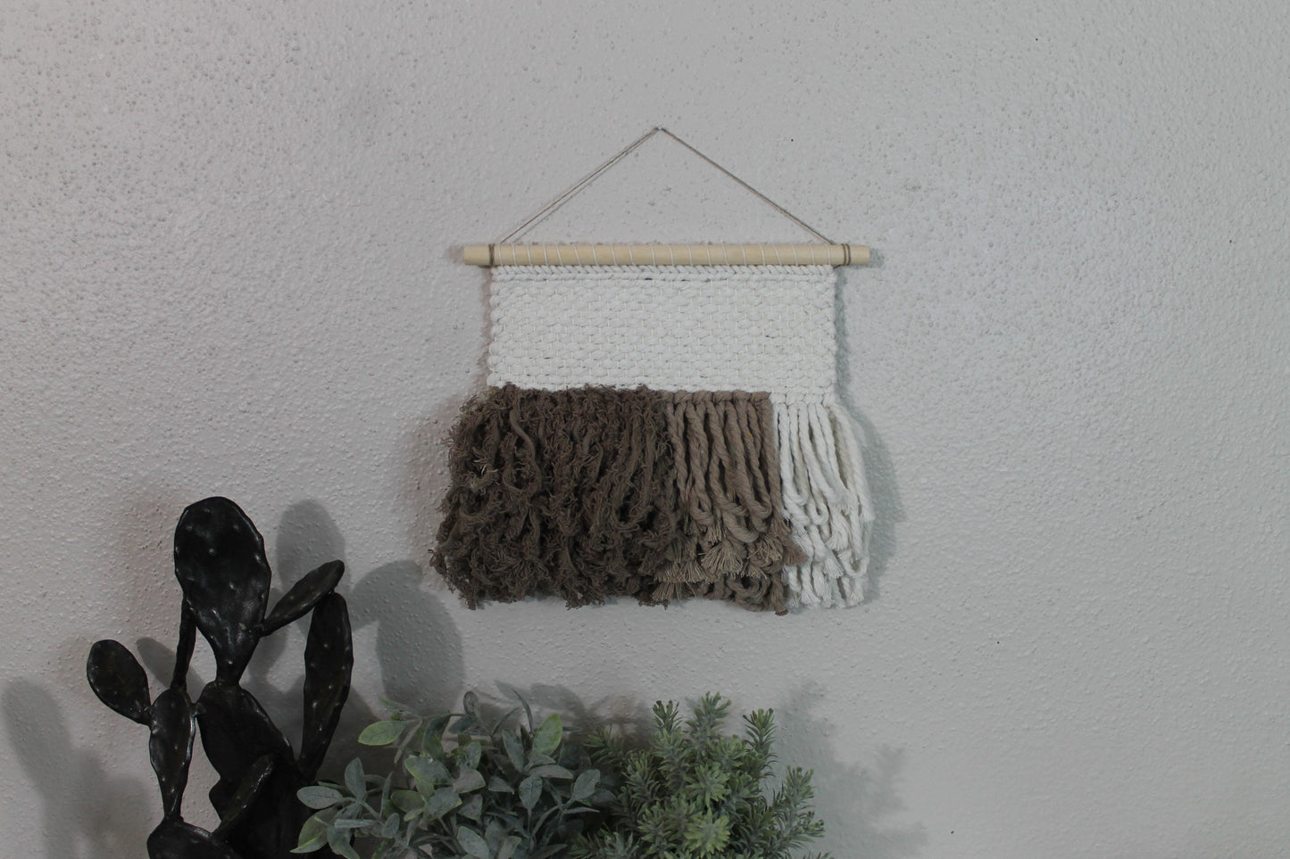 Mini brown woven wall hanging | wall art | weaving | woven tapestry | wall decor | wall tapestry | home decor | tapestry