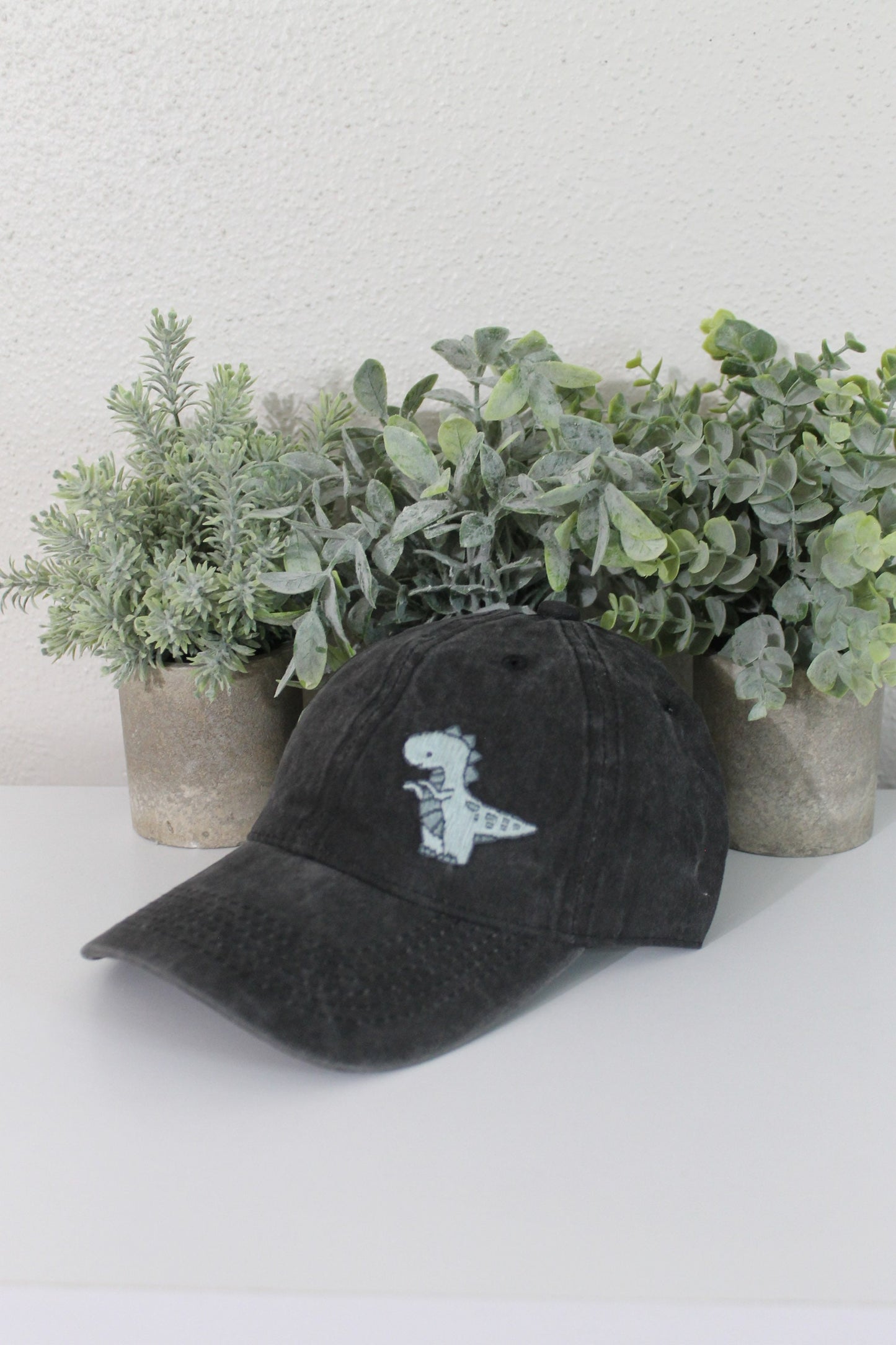 Dino hat embroidery | blue | dinosaur | baseball cap | hand embroidery | gift idea
