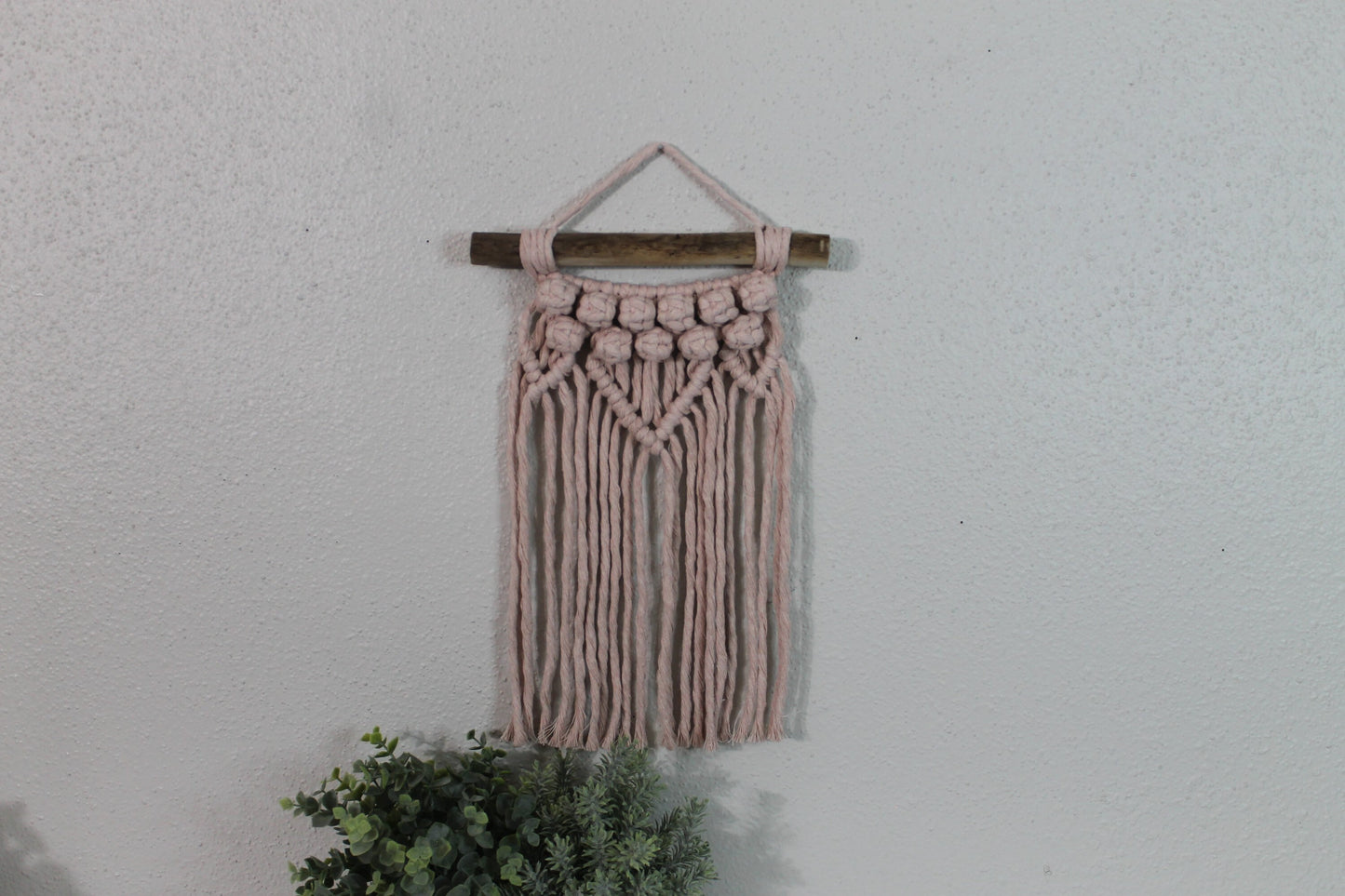 Small pink macrame wall hanging | wall art | boho | wall decor | wall tapestry | home decor