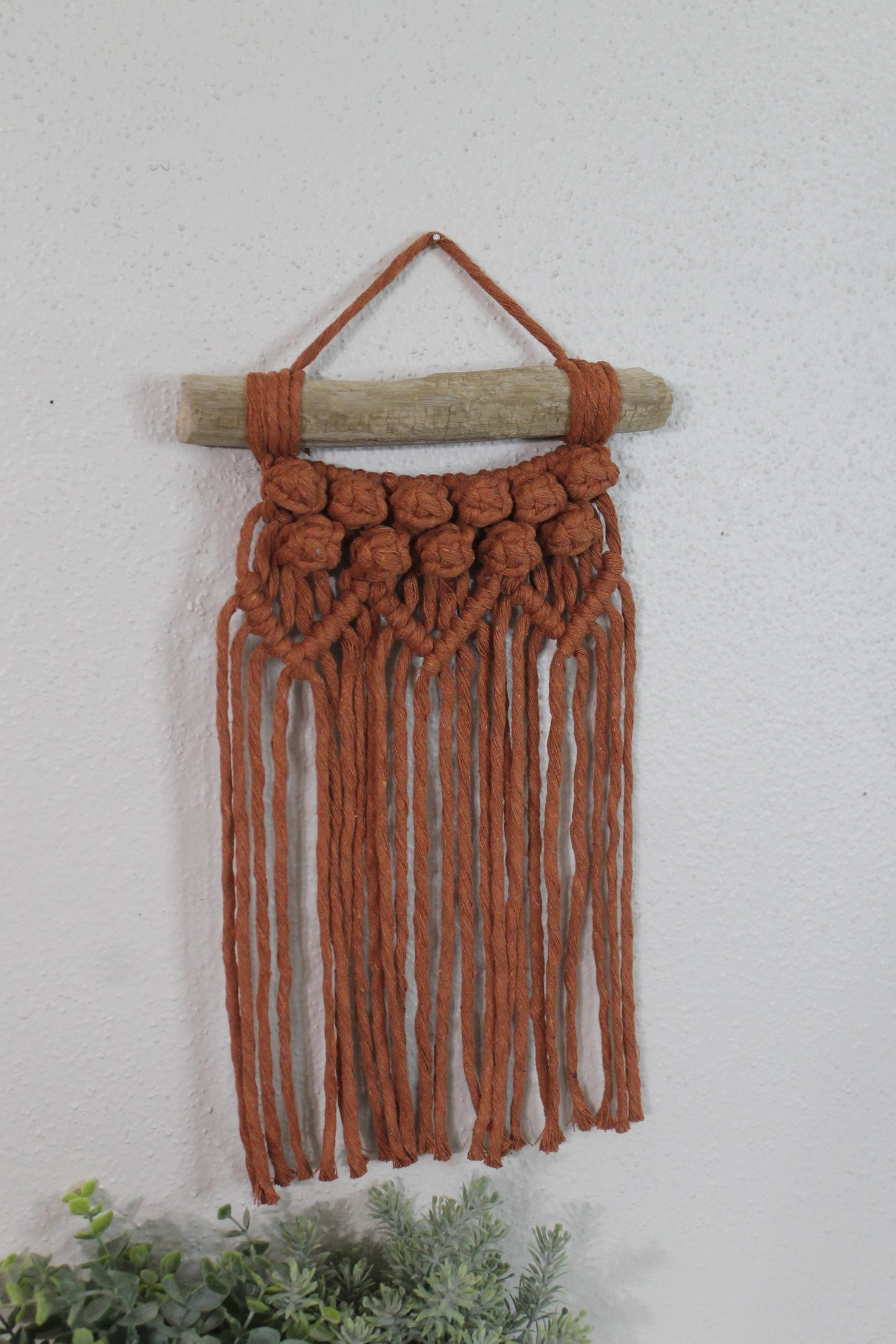 Small rust macrame wall hanging | wall art | boho | wall decor | wall tapestry | home decor