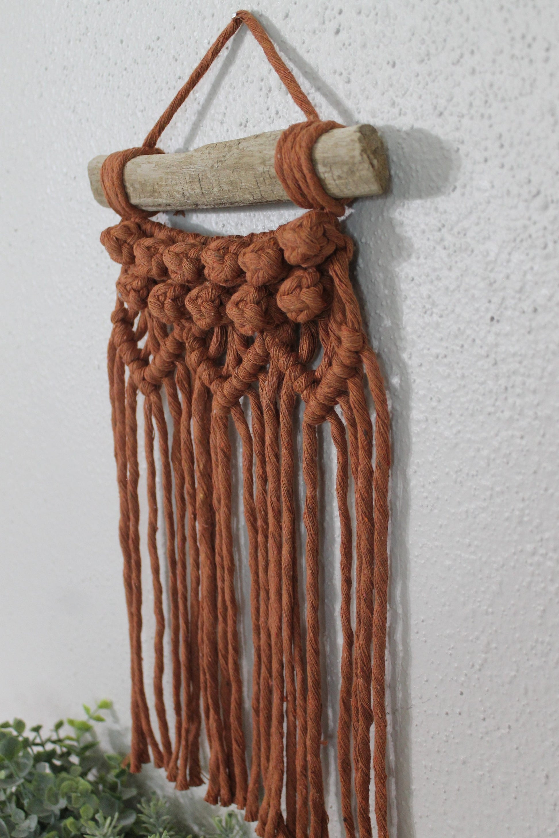 Small rust macrame wall hanging | wall art | boho | wall decor | wall tapestry | home decor