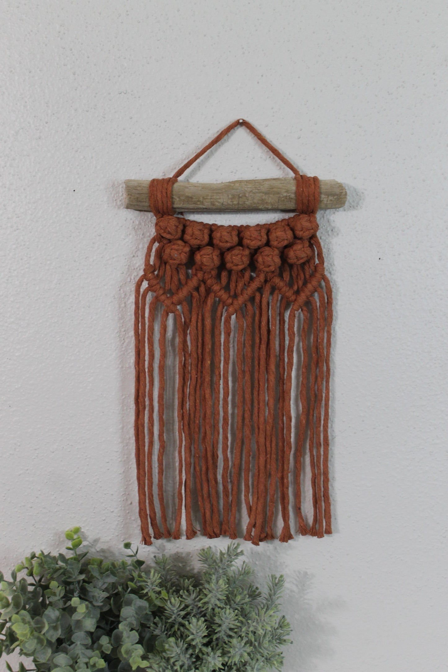 Small rust macrame wall hanging | wall art | boho | wall decor | wall tapestry | home decor