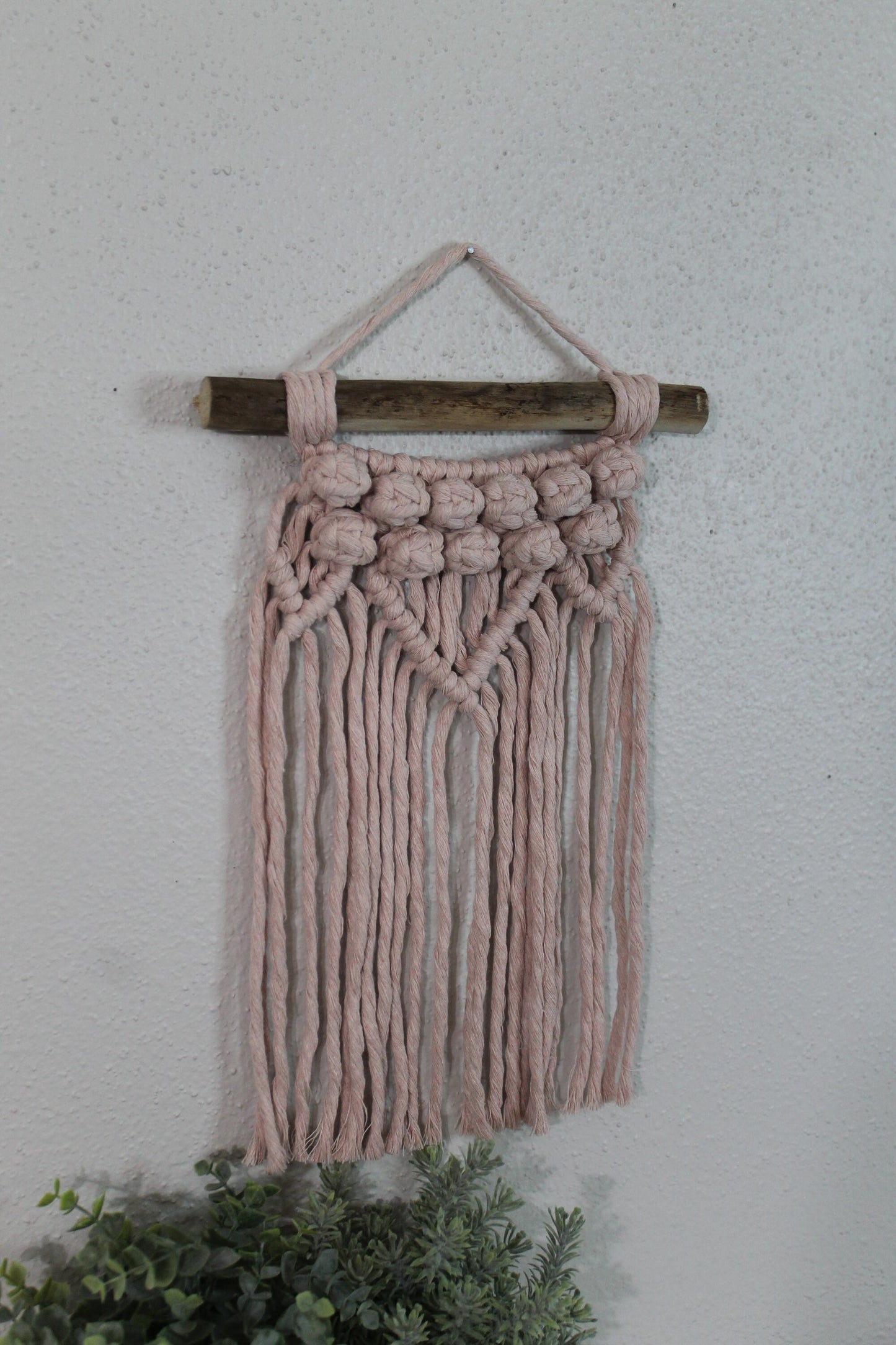 Small pink macrame wall hanging | wall art | boho | wall decor | wall tapestry | home decor