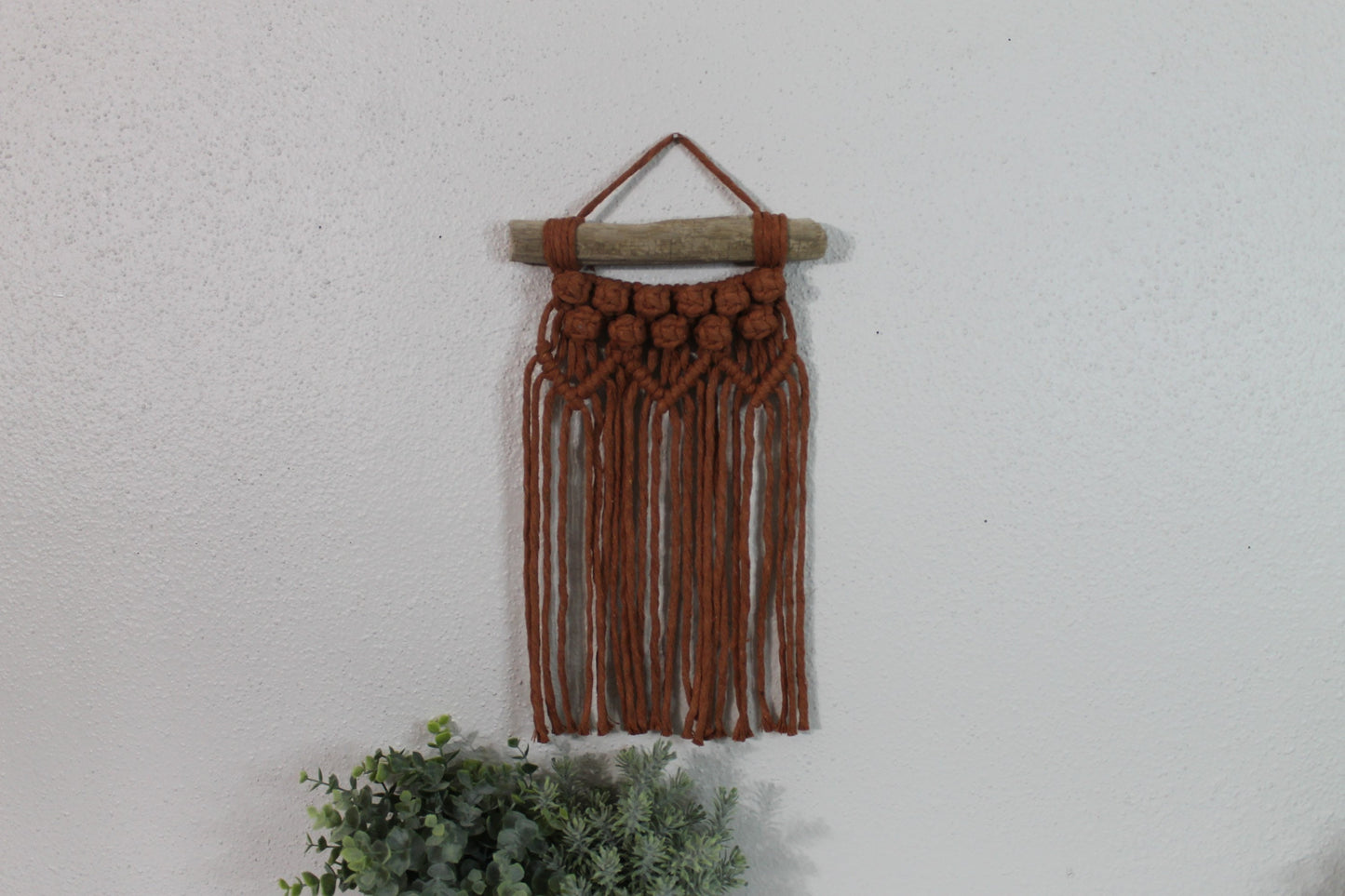 Small rust macrame wall hanging | wall art | boho | wall decor | wall tapestry | home decor