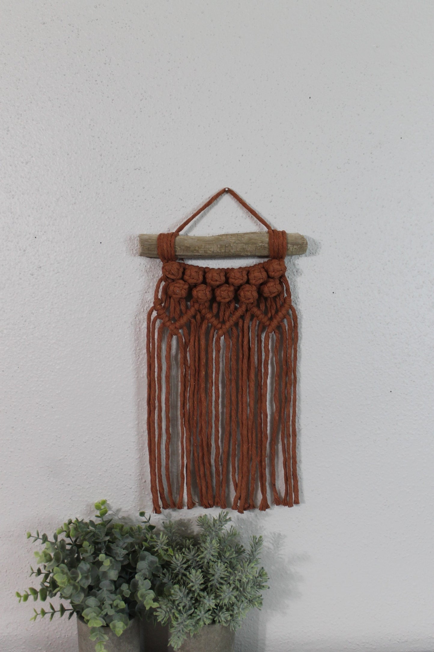 Small rust macrame wall hanging | wall art | boho | wall decor | wall tapestry | home decor