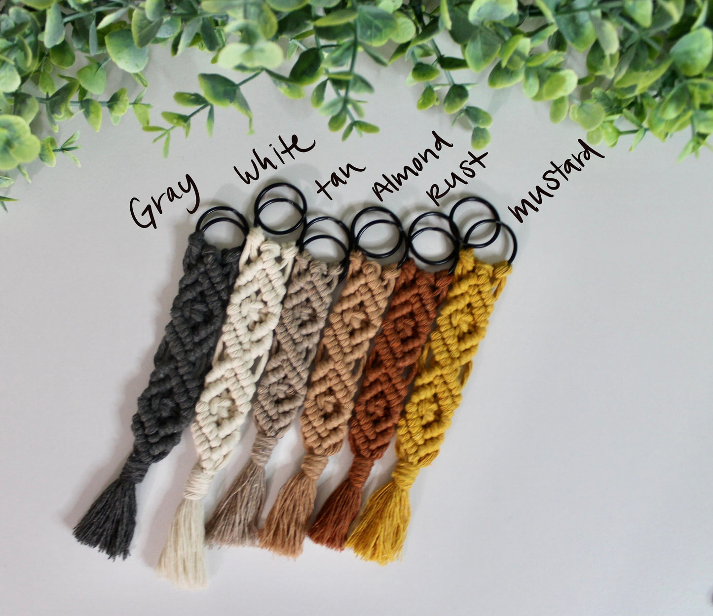 Macrame keychain | boho | accessory | modern macrame | woven keychain | custom | gift idea | birthday | key ring