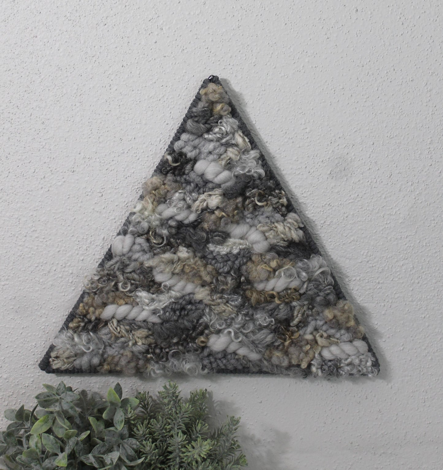 Gray triangle woven wall tapestry | woven wall hanging | wall art | weaving | woven tapestry | wall decor | wall tapestry | home decor
