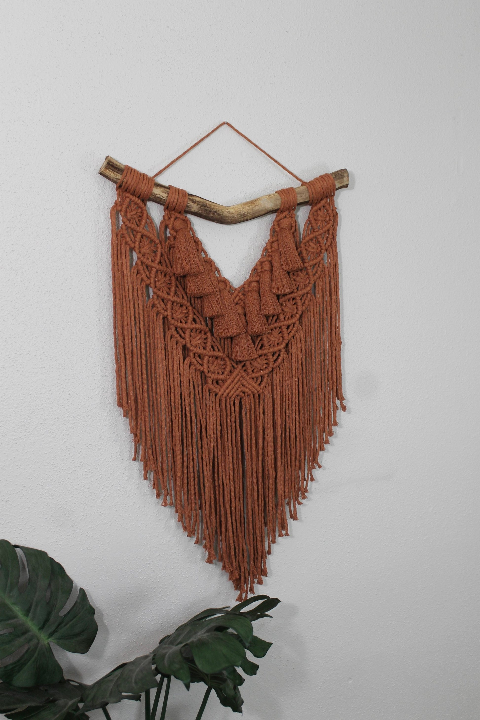 Large rust macrame wall hanging | wall art | boho | wall decor | wall tapestry | home decor