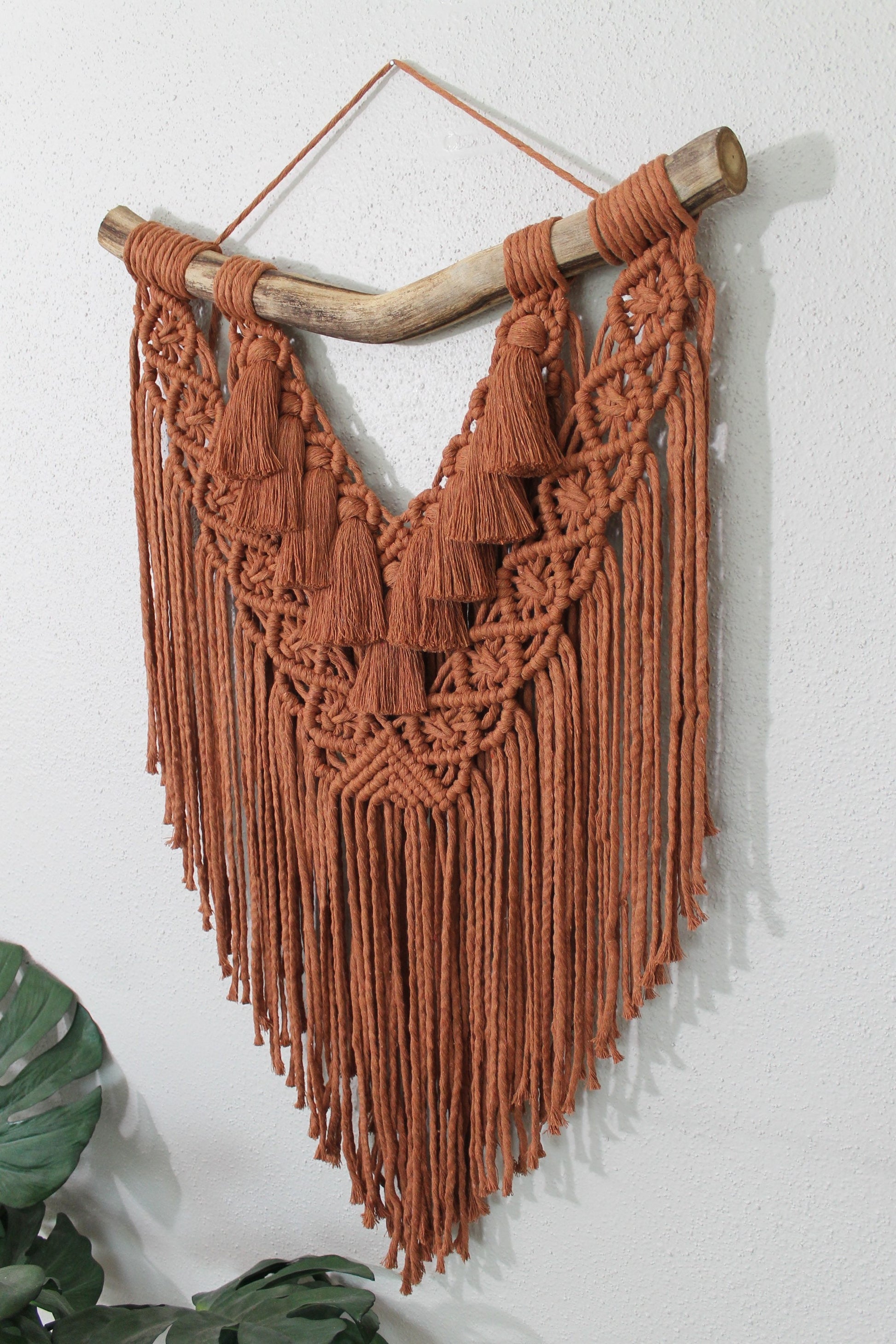 Large rust macrame wall hanging | wall art | boho | wall decor | wall tapestry | home decor