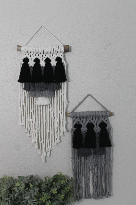 Small gradient tassel macrame wall hanging | wall art | boho | wall decor | wall tapestry | home decor