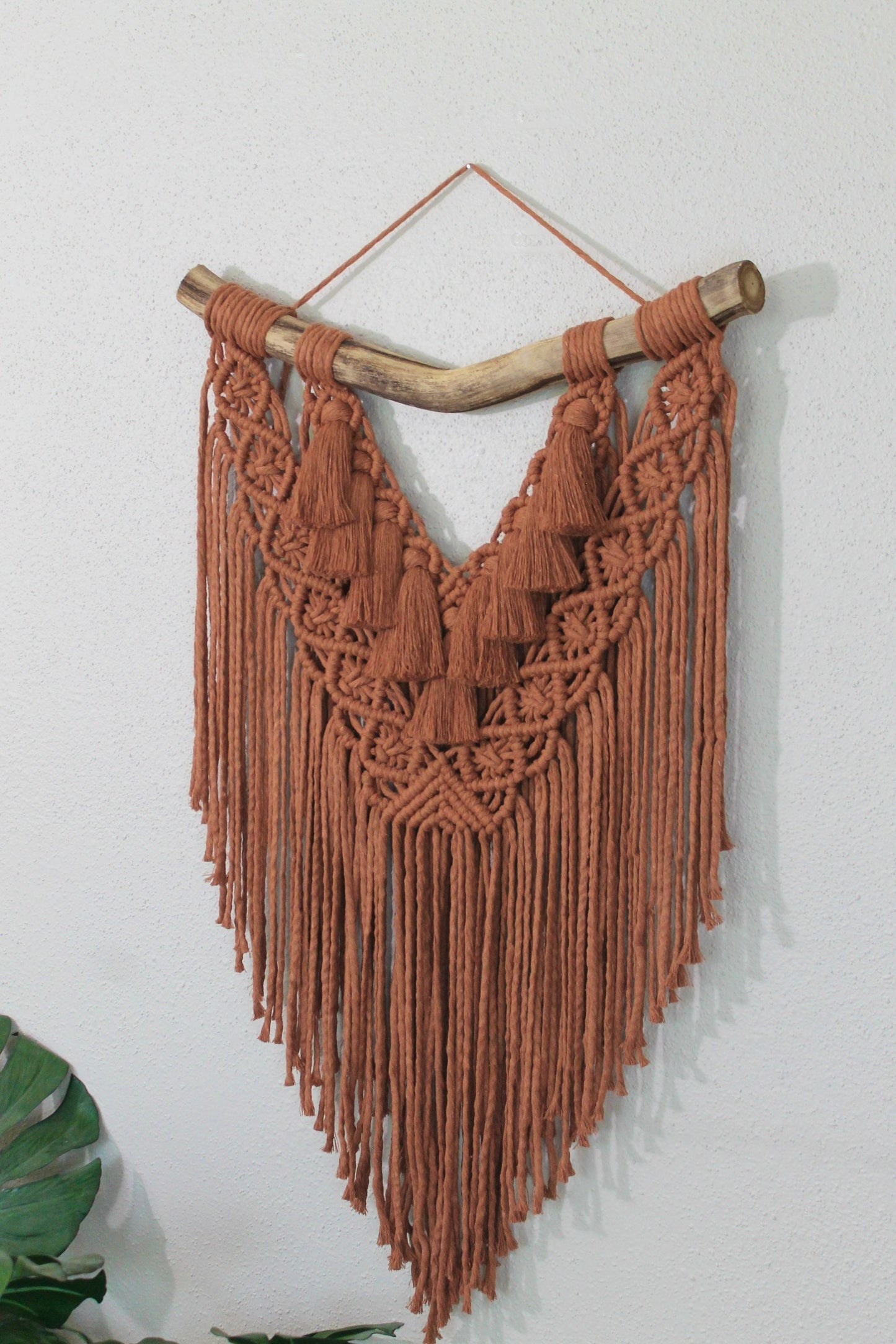 Large rust macrame wall hanging | wall art | boho | wall decor | wall tapestry | home decor