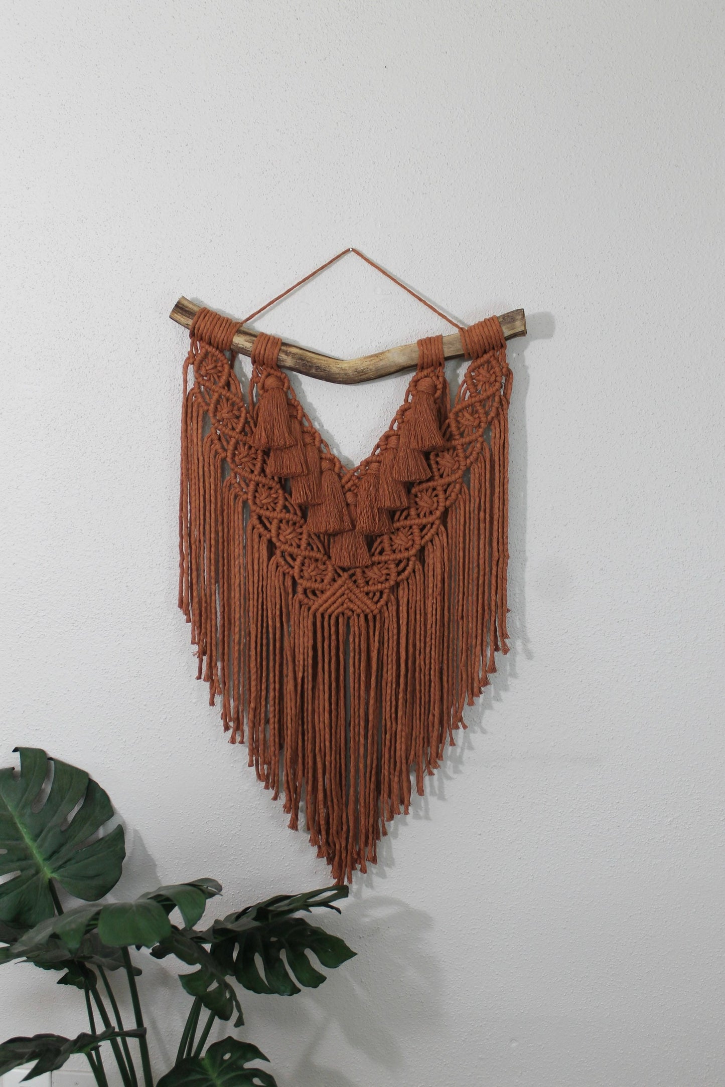 Large rust macrame wall hanging | wall art | boho | wall decor | wall tapestry | home decor