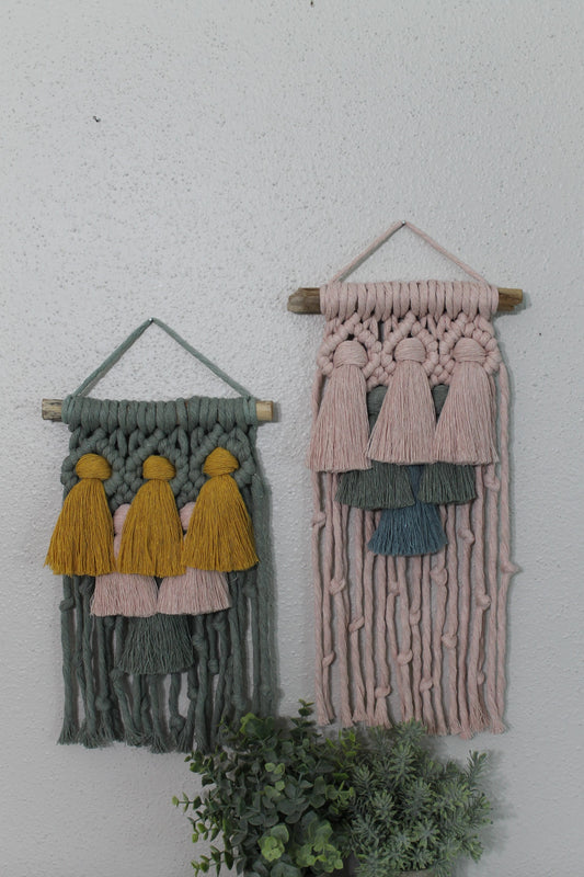 Small gradient tassel macrame wall hanging | wall art | boho | wall decor | wall tapestry | home decor